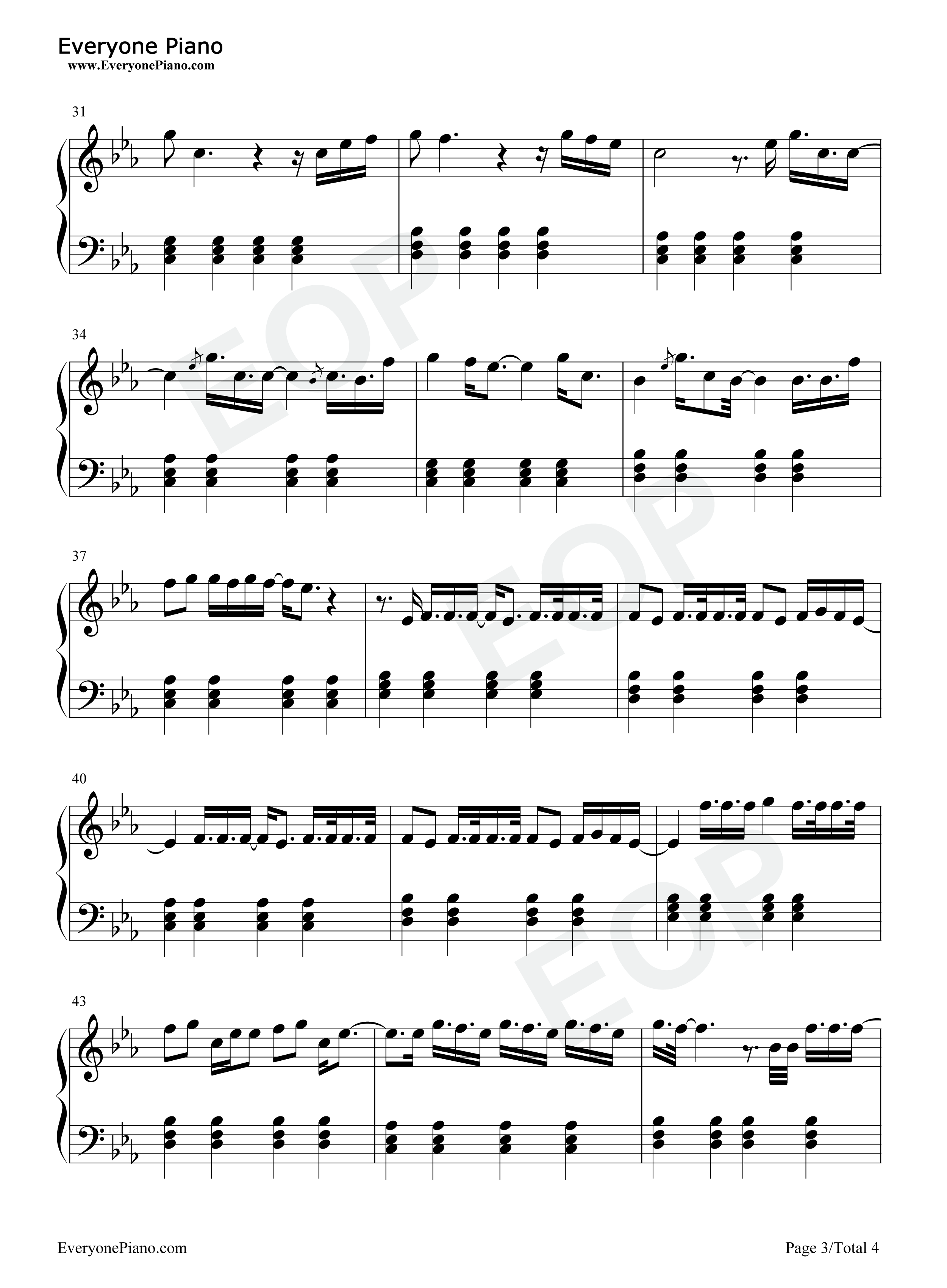 Cardigan钢琴谱_Taylor_Swift