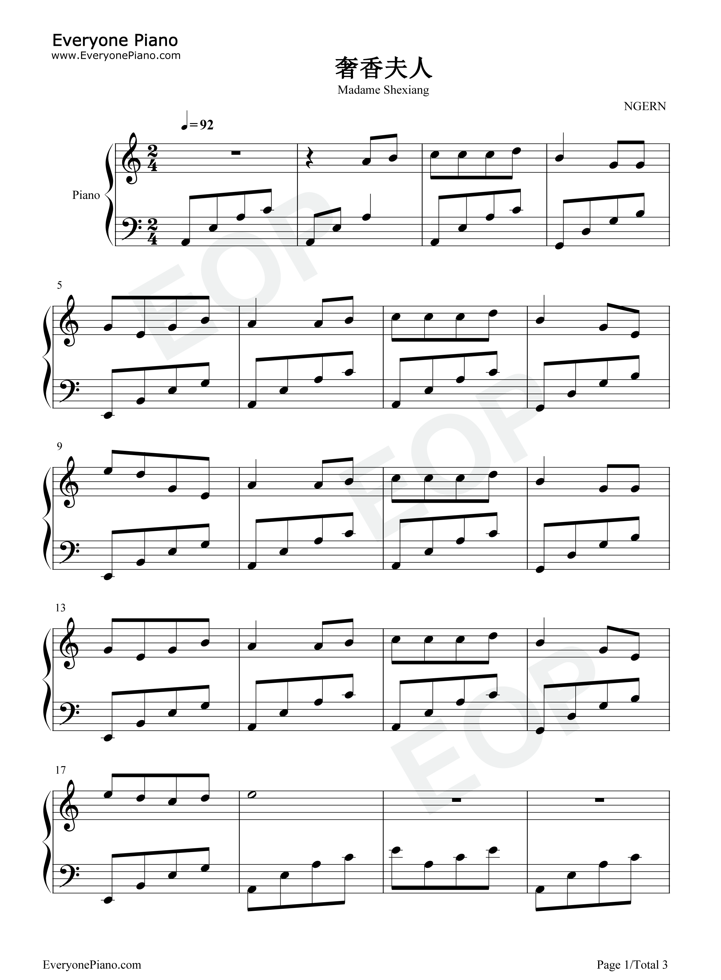 奢香夫人钢琴谱_凤凰传奇