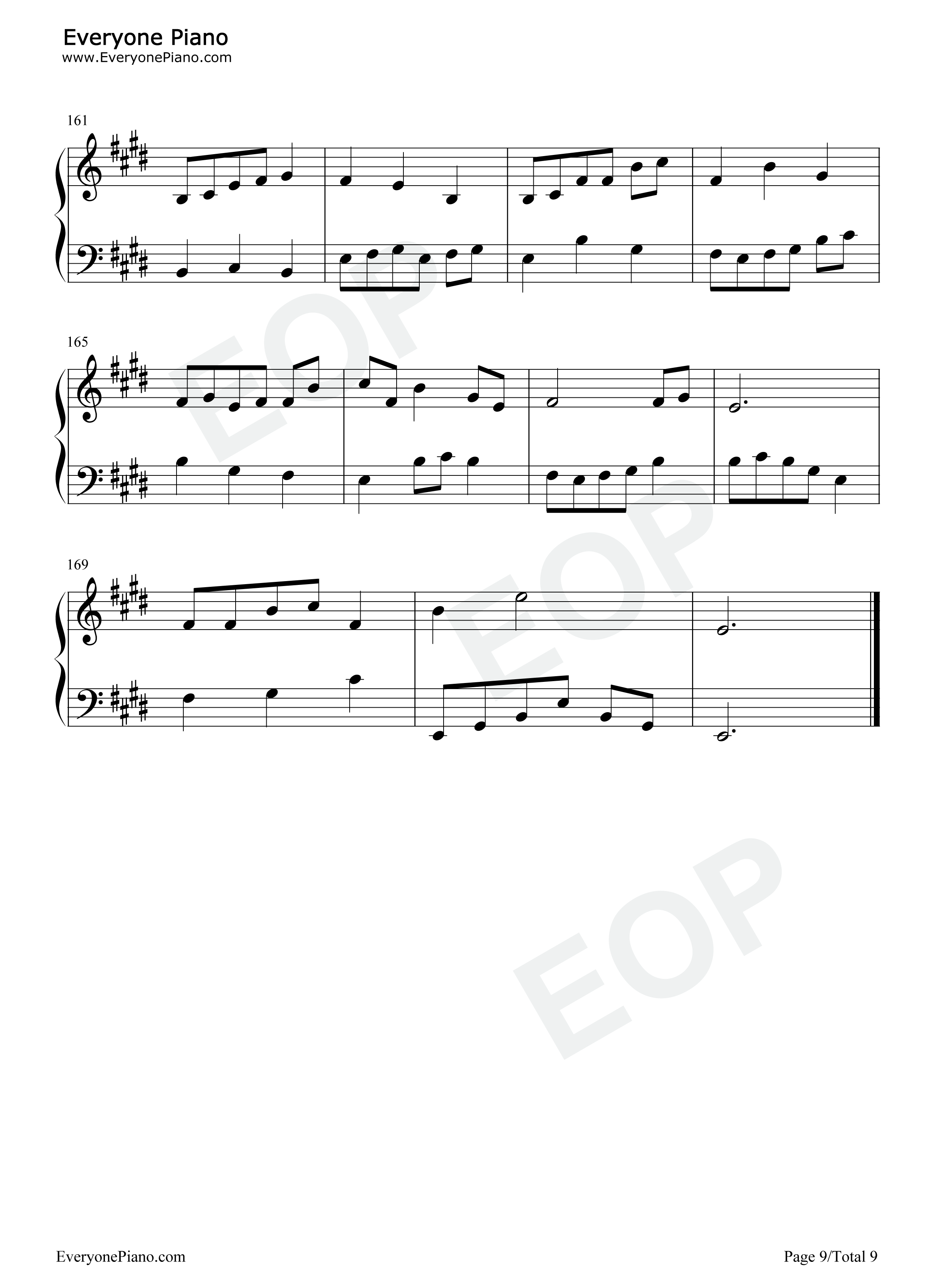 木毛组曲钢琴谱_IDW哒