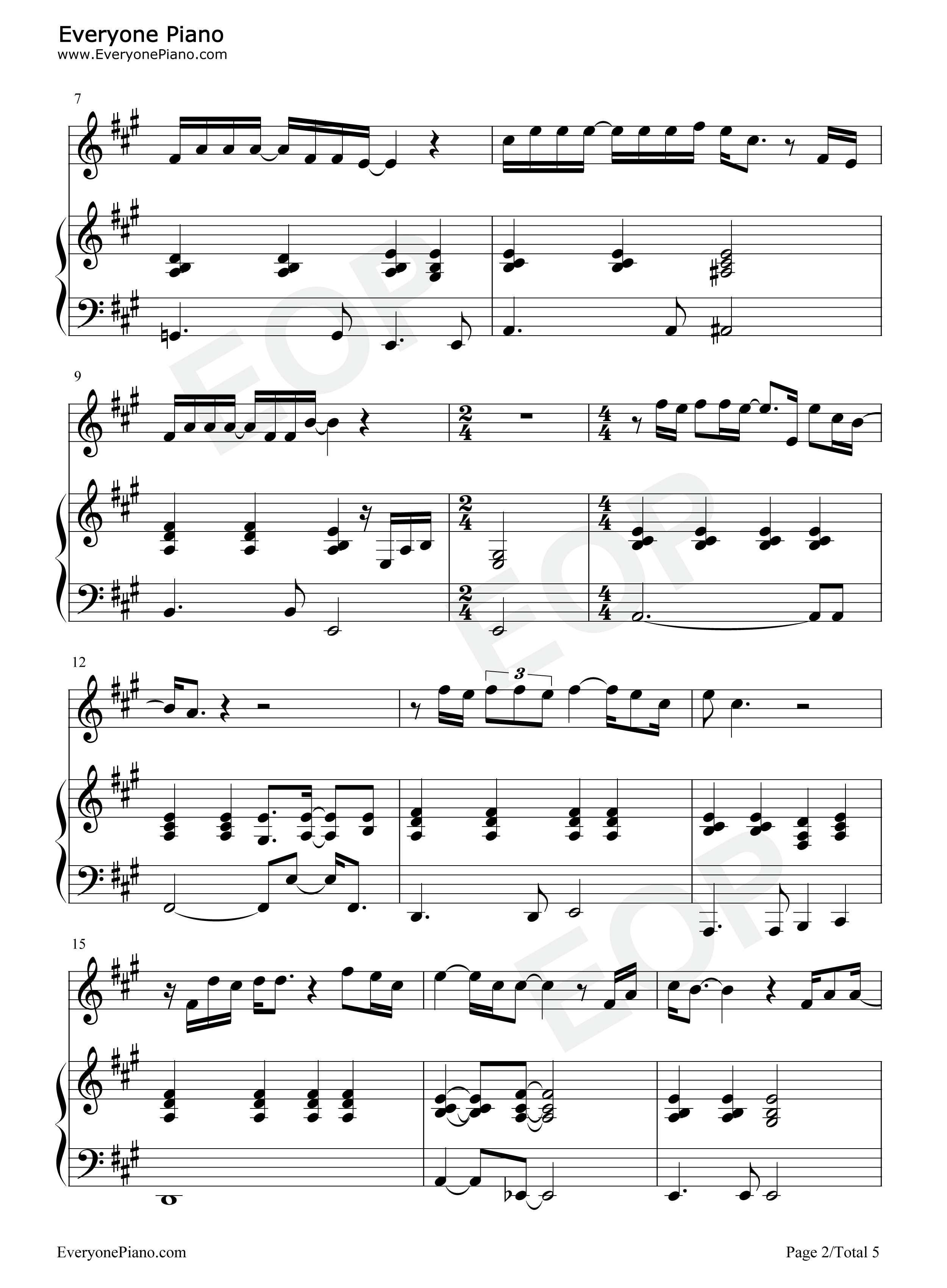 当我想你的时候钢琴谱_汪峰