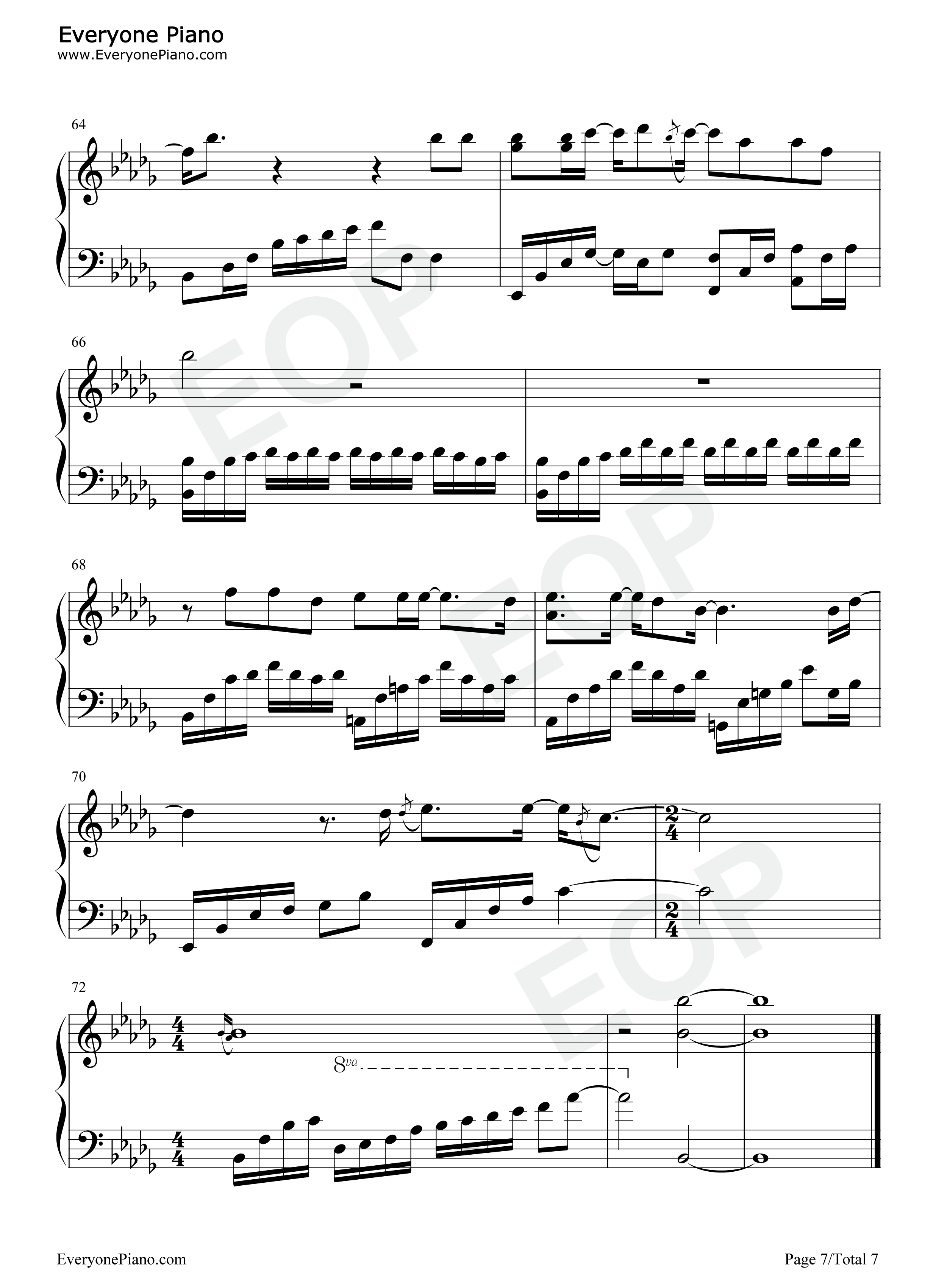 尘埃钢琴谱_家家