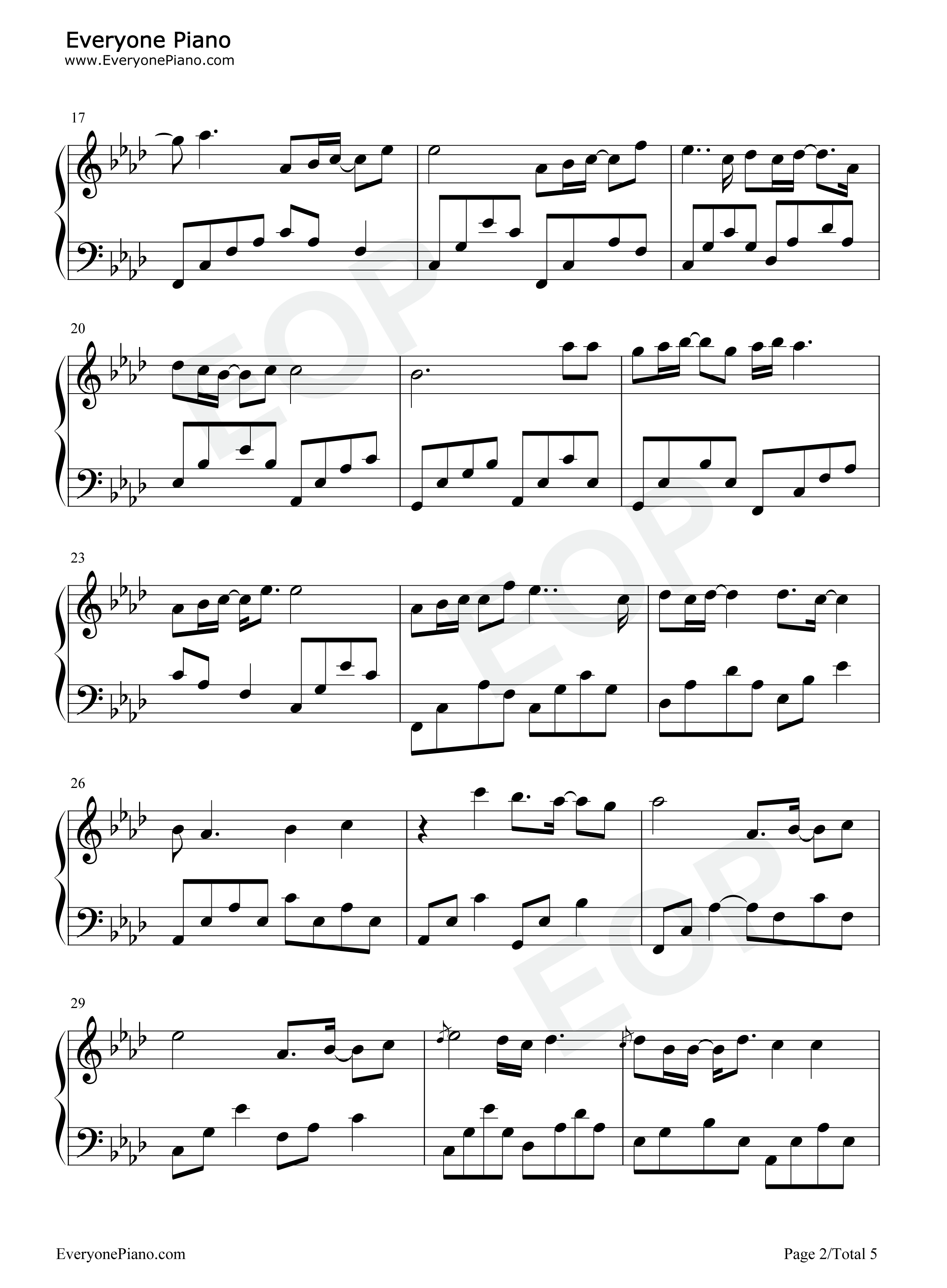 年少的歌钢琴谱_任然