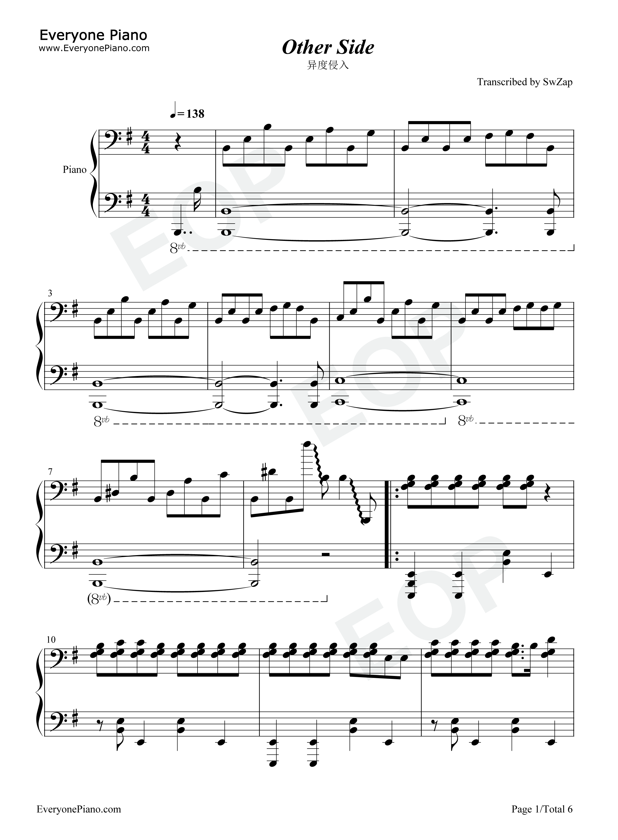 Other_Side钢琴谱_MIYAVI