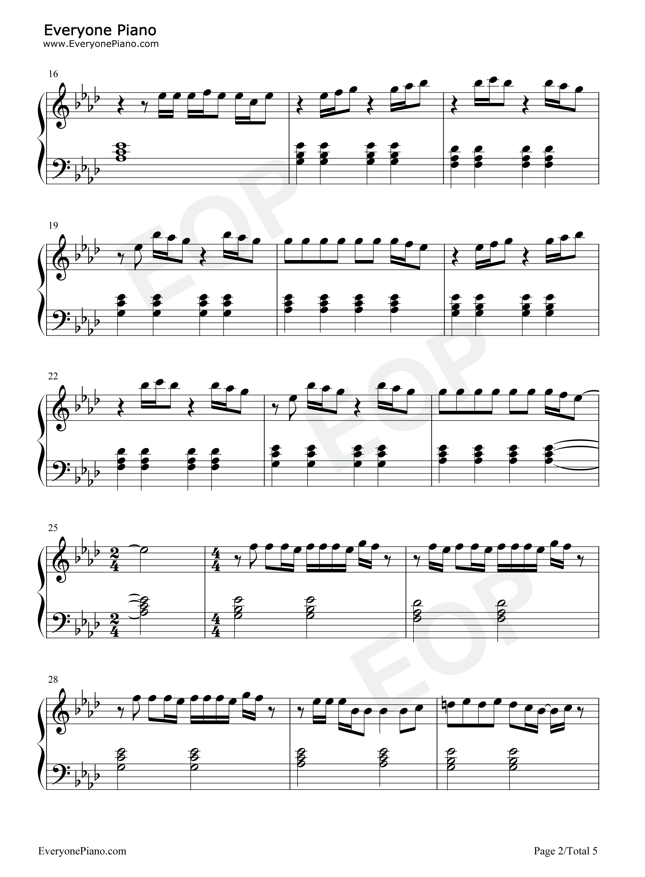 To_Be_Young钢琴谱_Anne_Marie_Doja_Cat