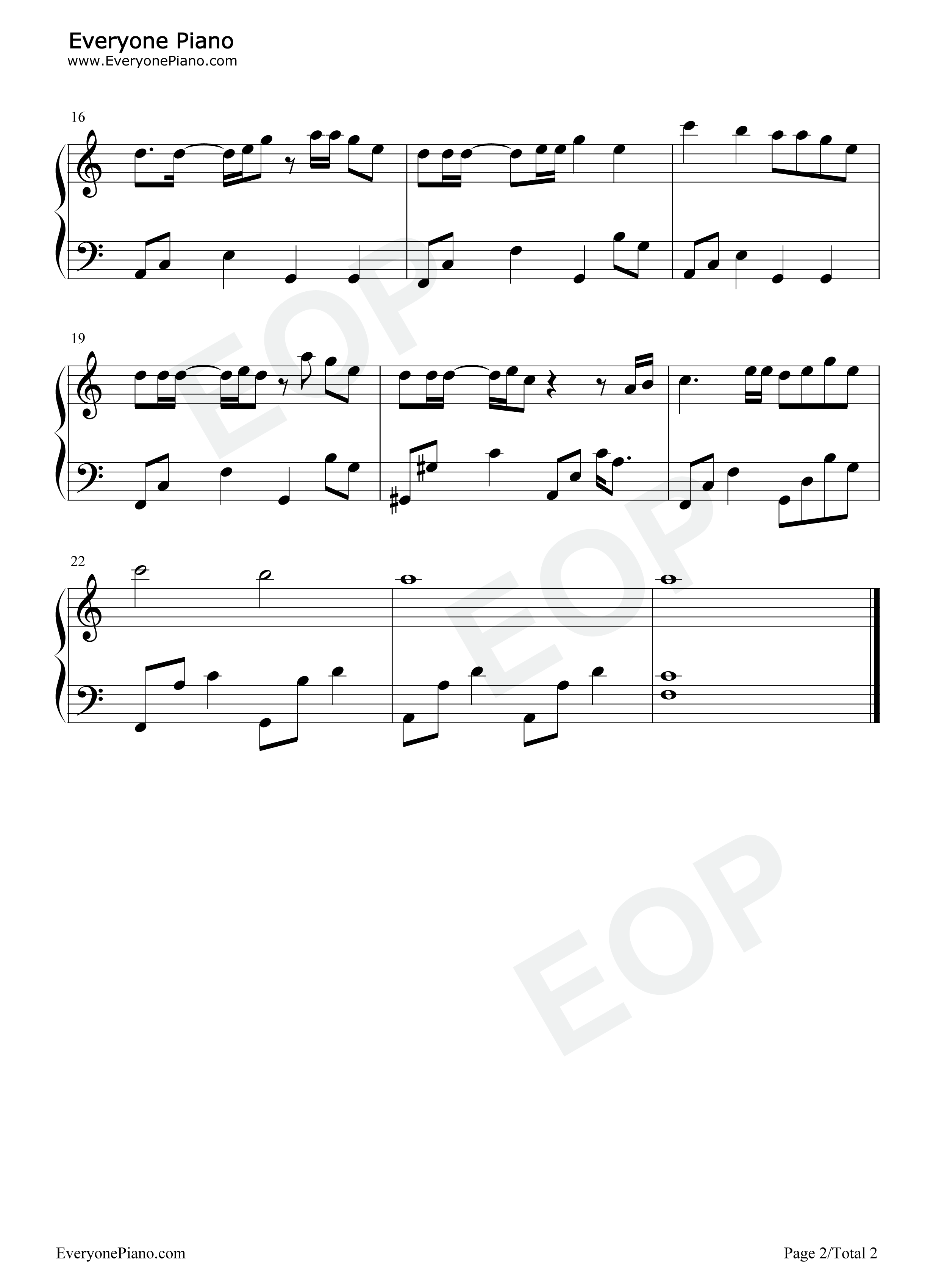 Time_After_Time钢琴谱_仓木麻衣