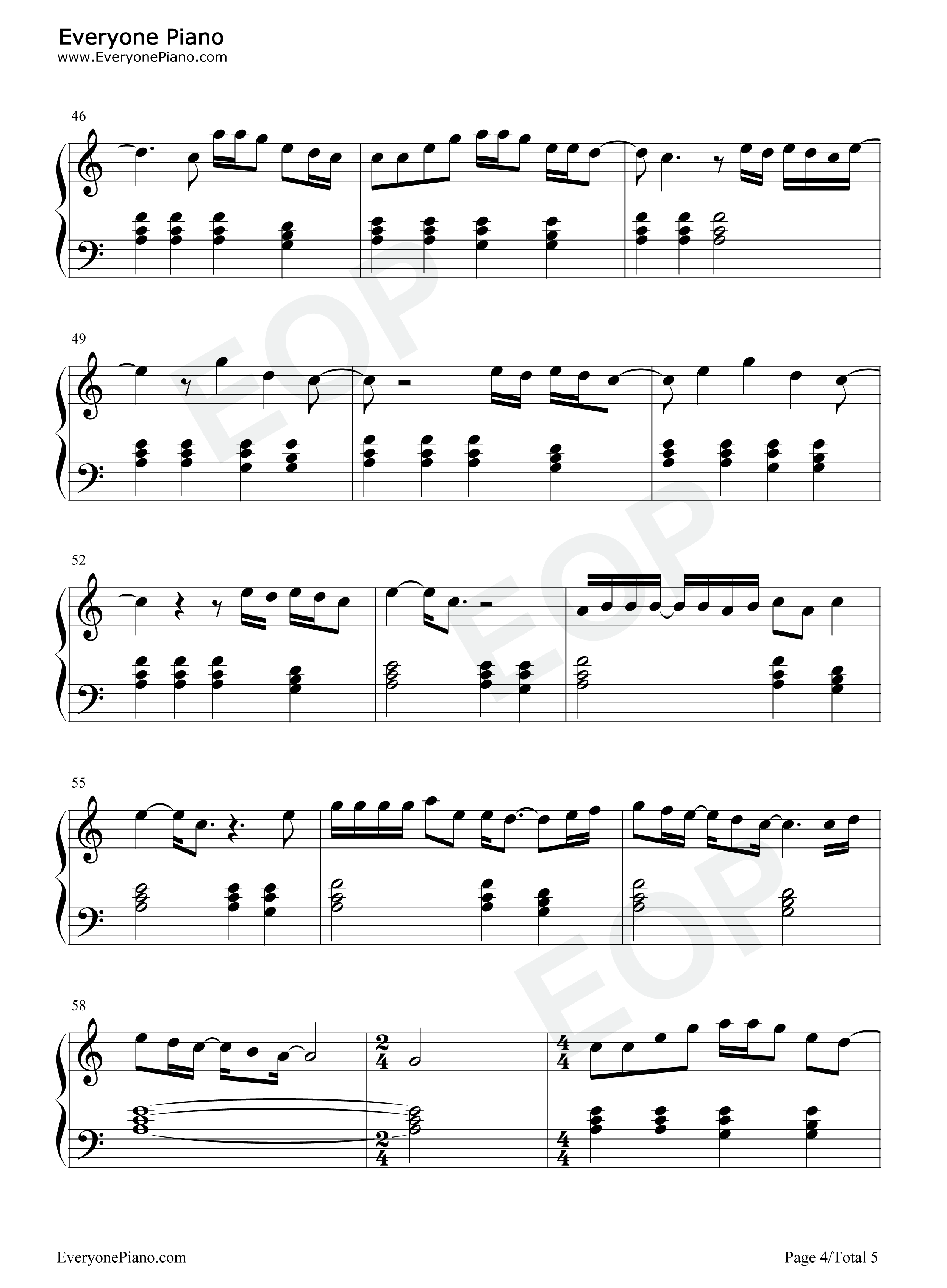 Be_Happy钢琴谱_Dixie_D'Amelio