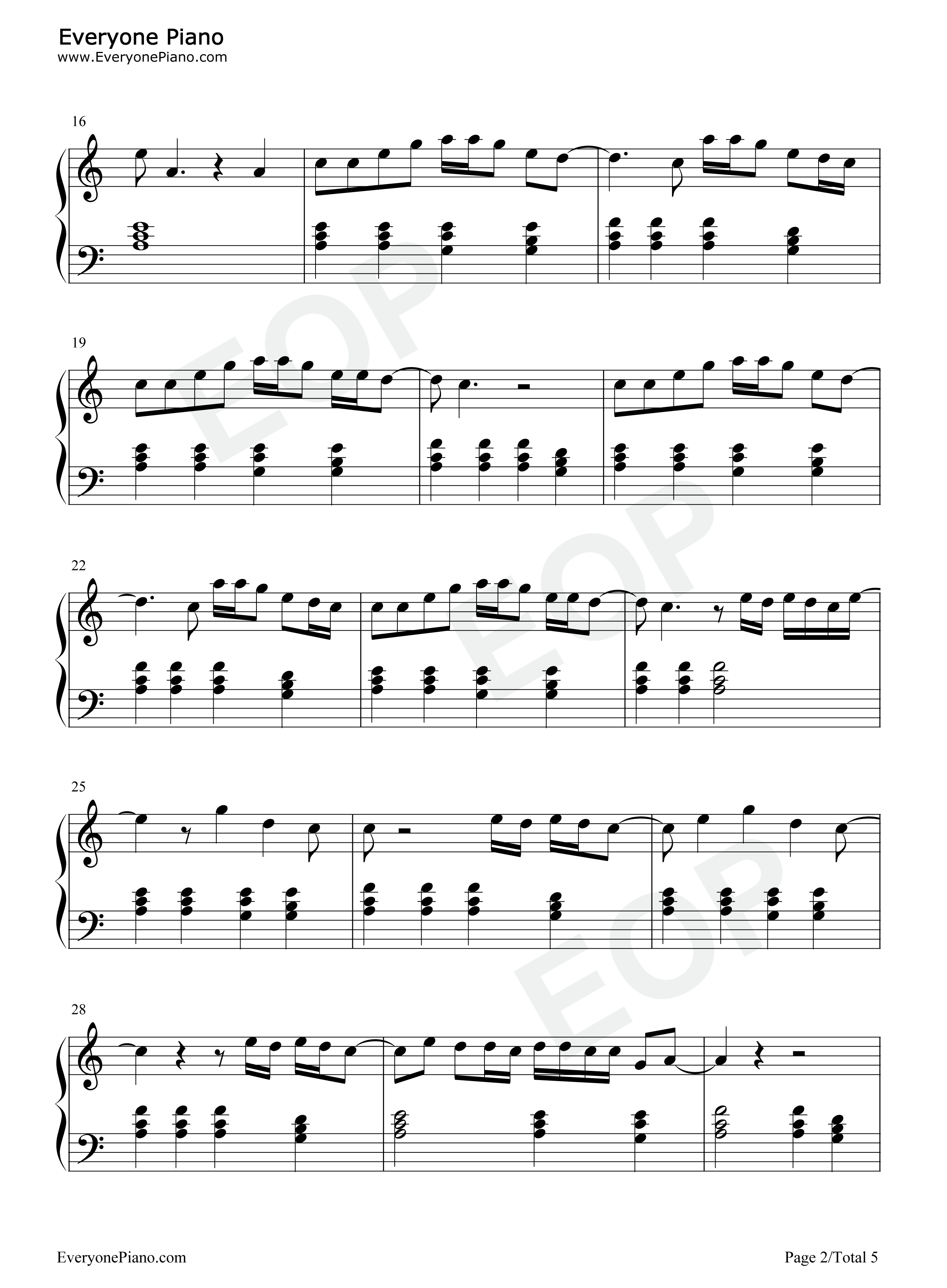 Be_Happy钢琴谱_Dixie_D'Amelio