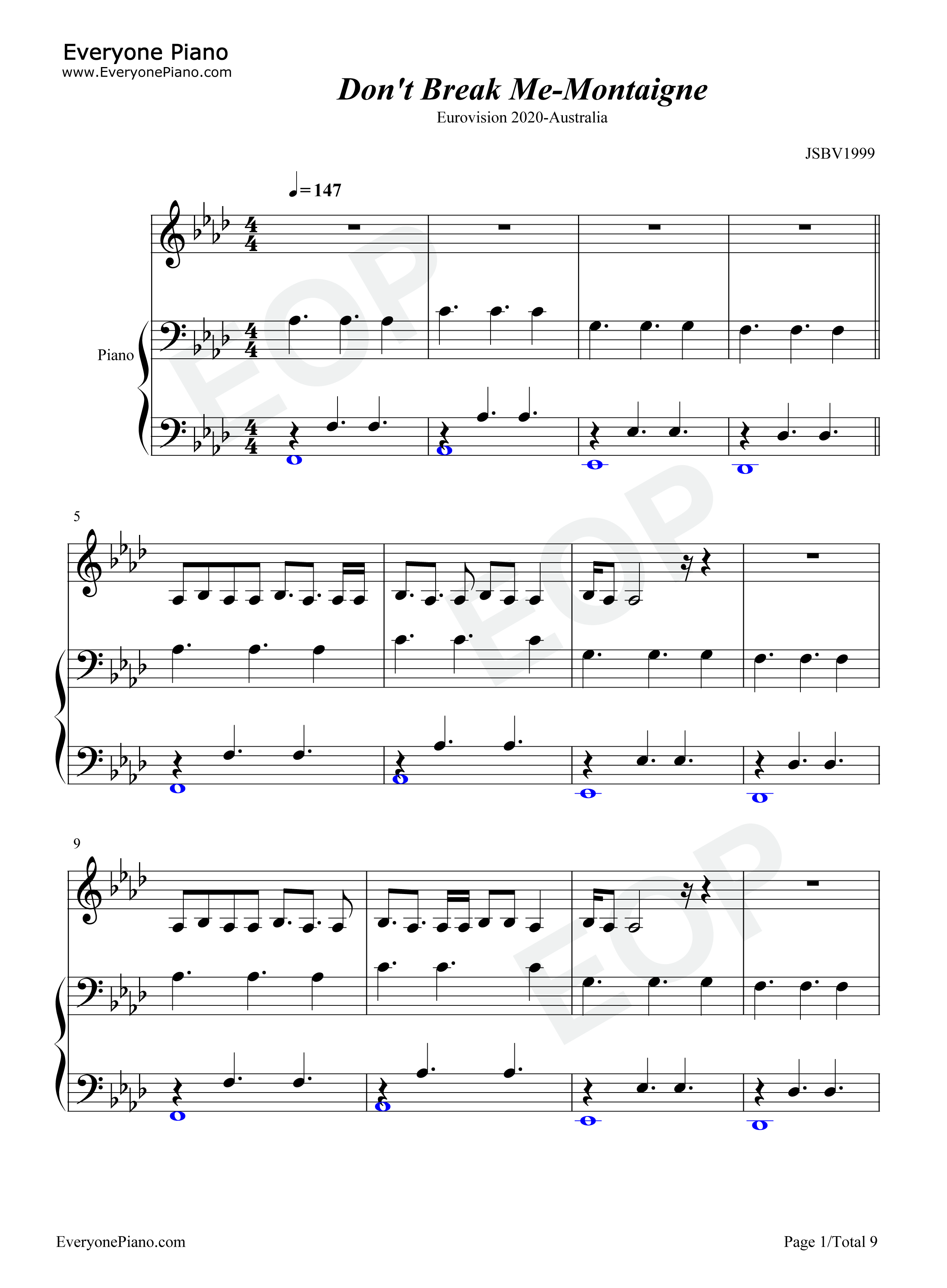 Dont_Break_Me钢琴谱_Montaigne