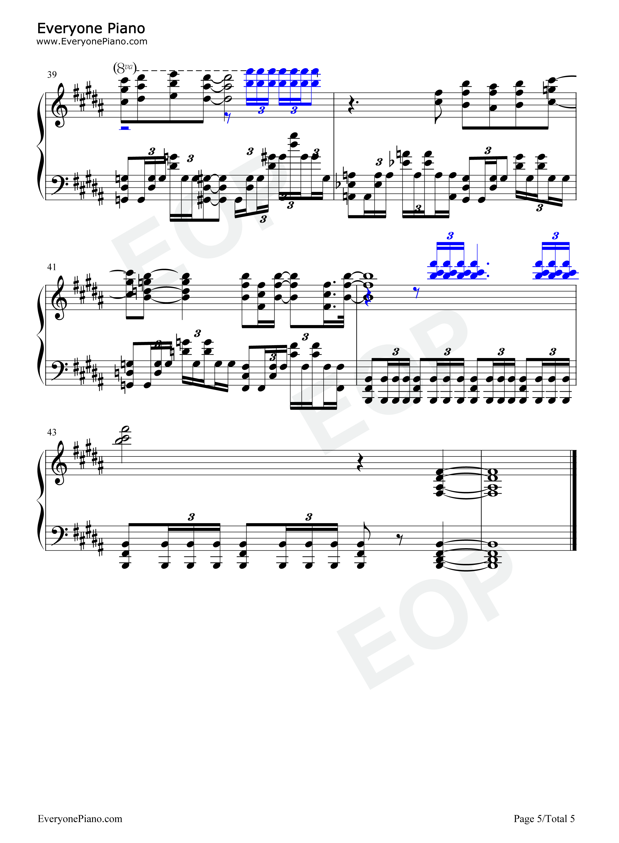 愈やしの歌钢琴谱_田村由香里