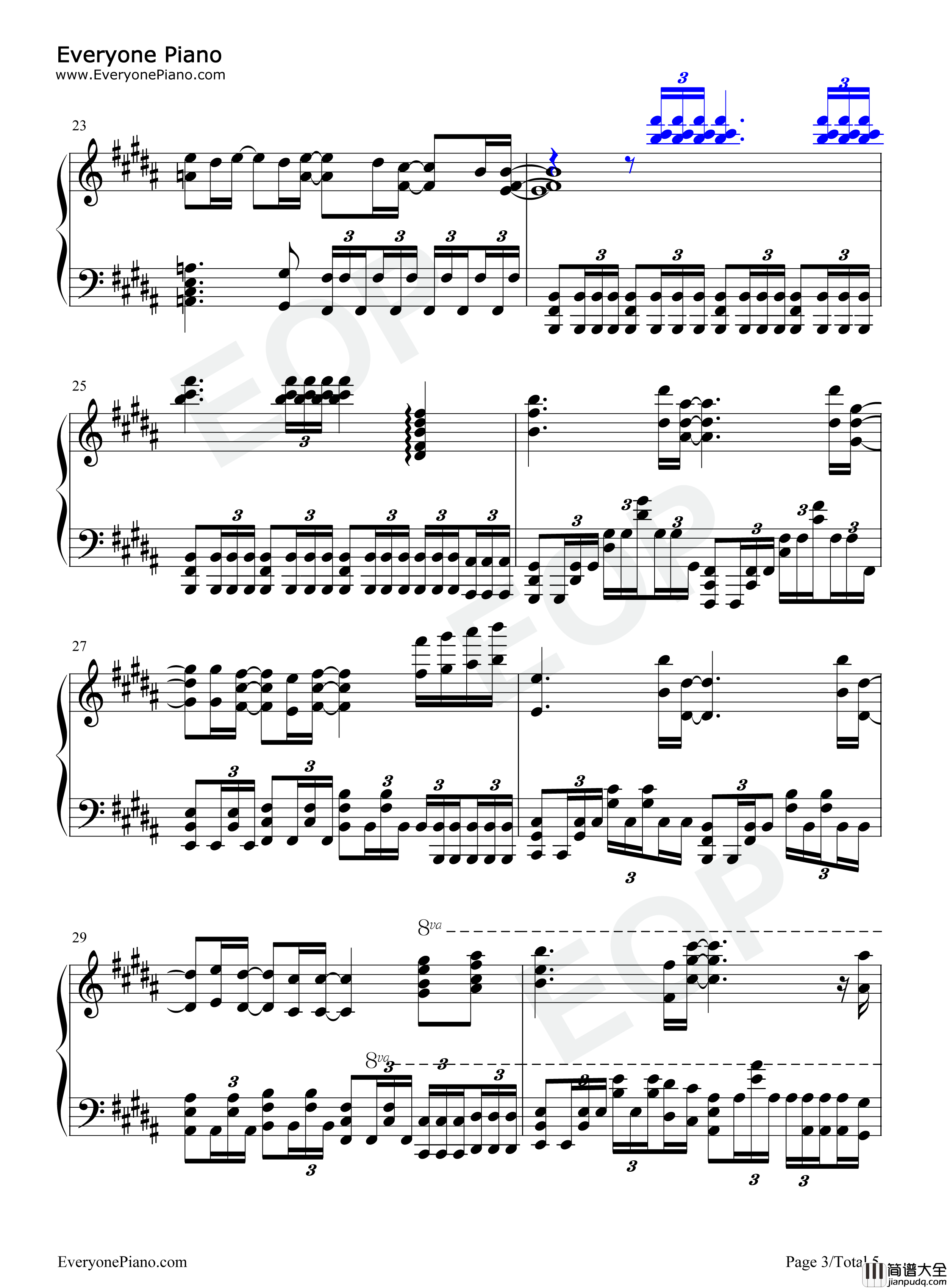 愈やしの歌钢琴谱_田村由香里