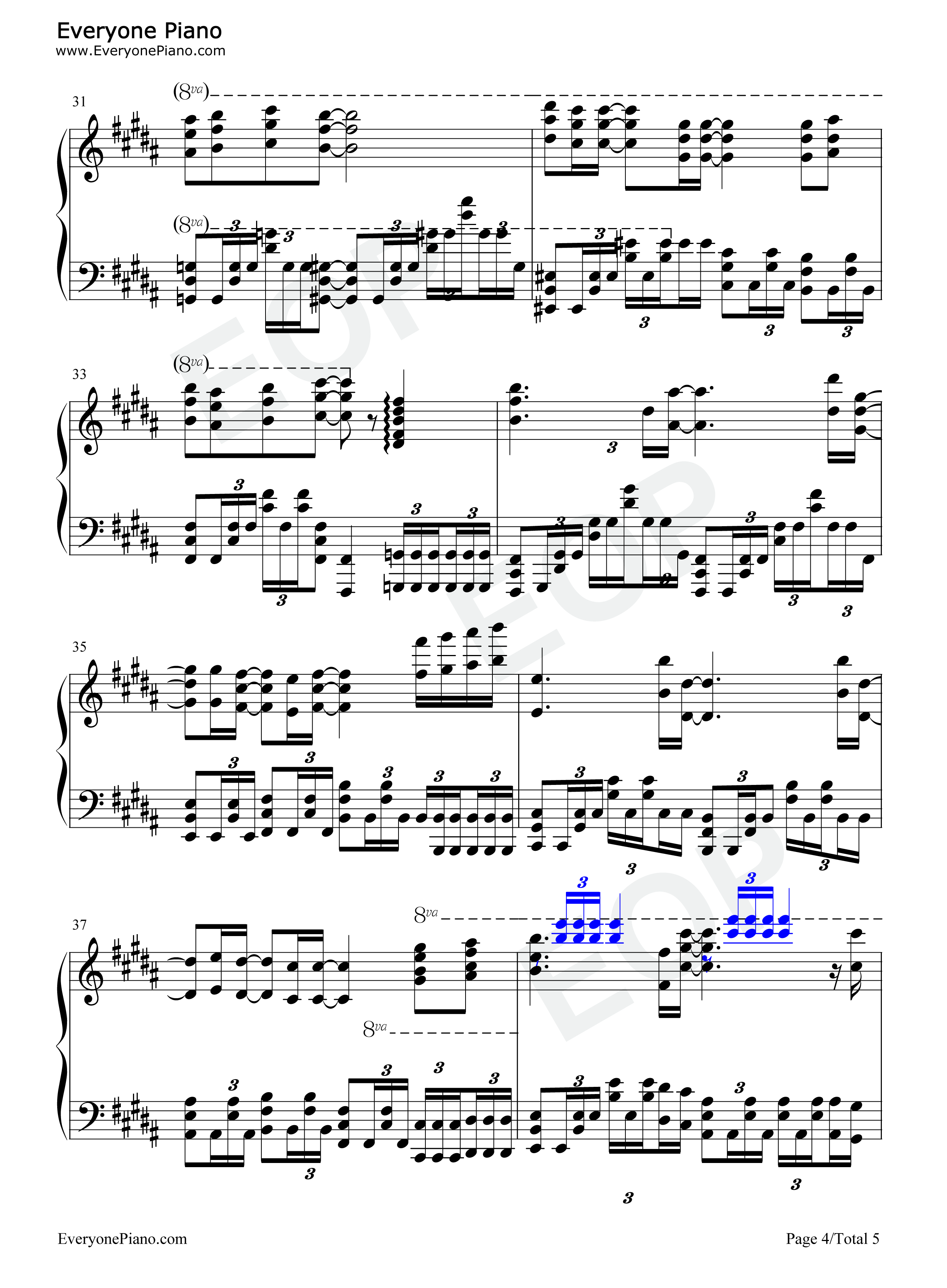 愈やしの歌钢琴谱_田村由香里