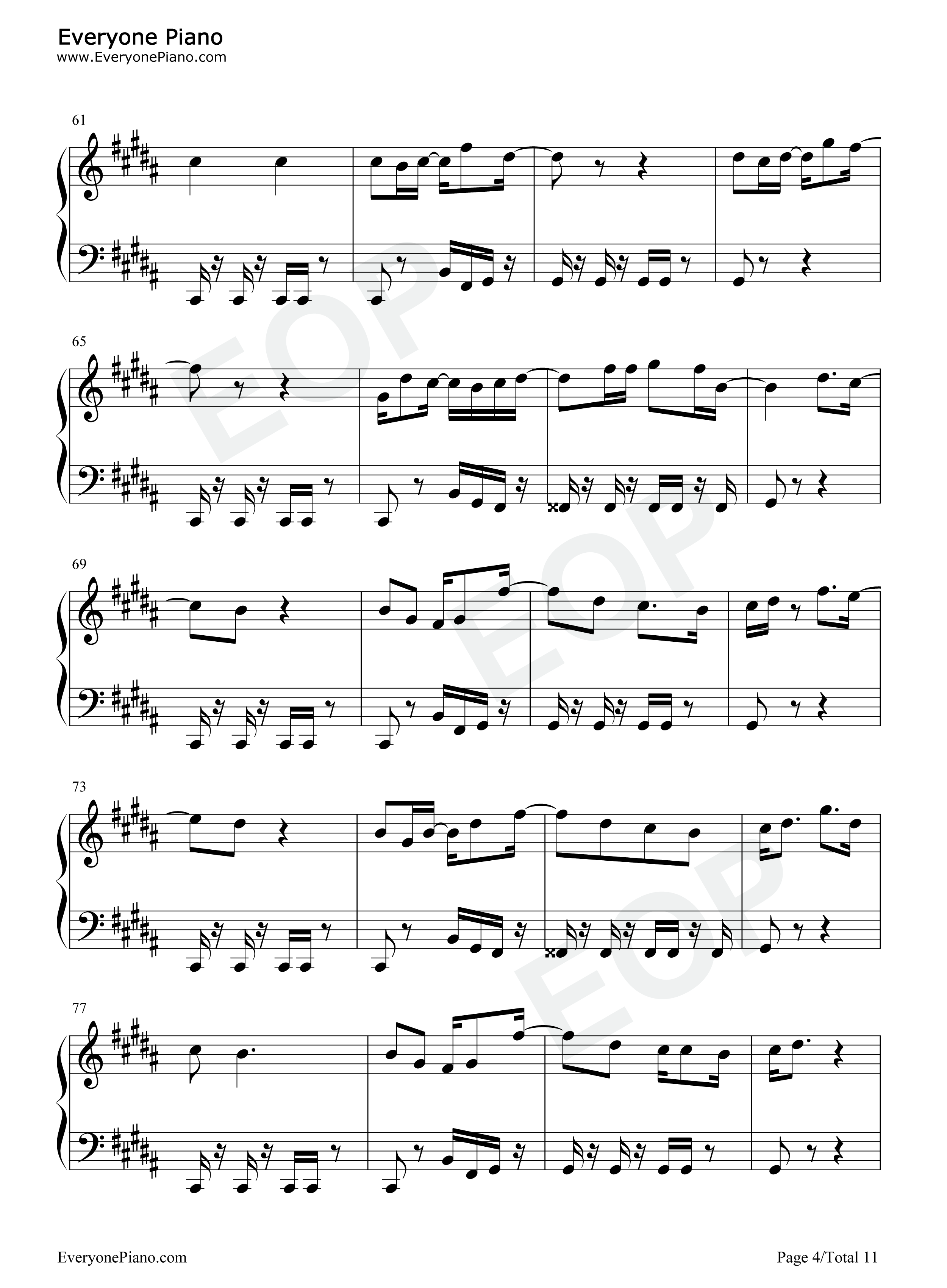 PLACEBO钢琴谱_米津玄師_野田洋次郎