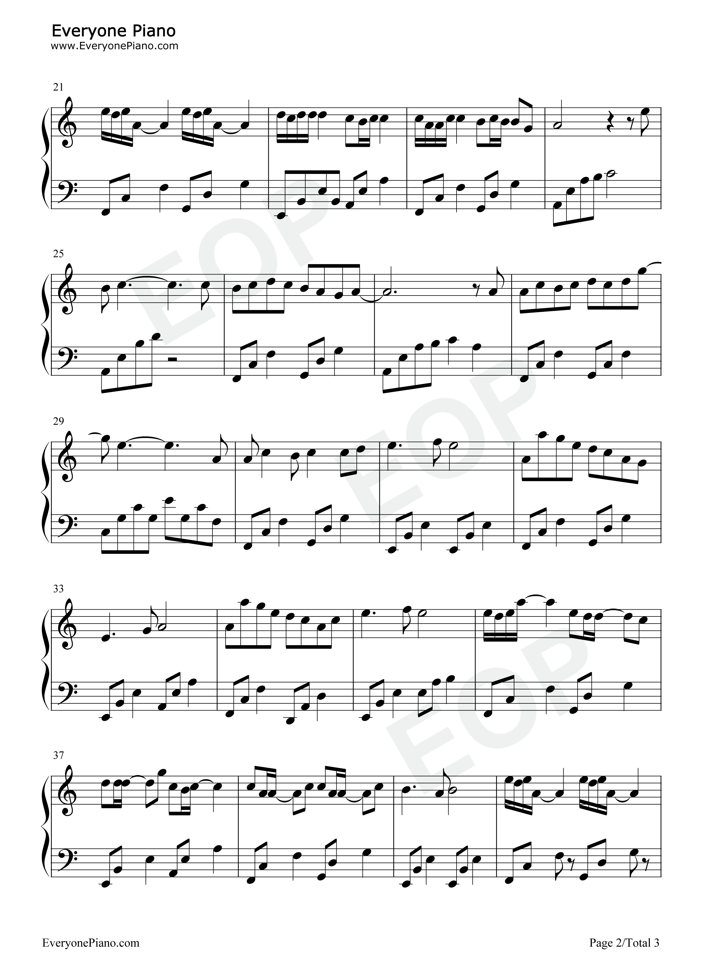 我读三千遍你钢琴谱_小魂