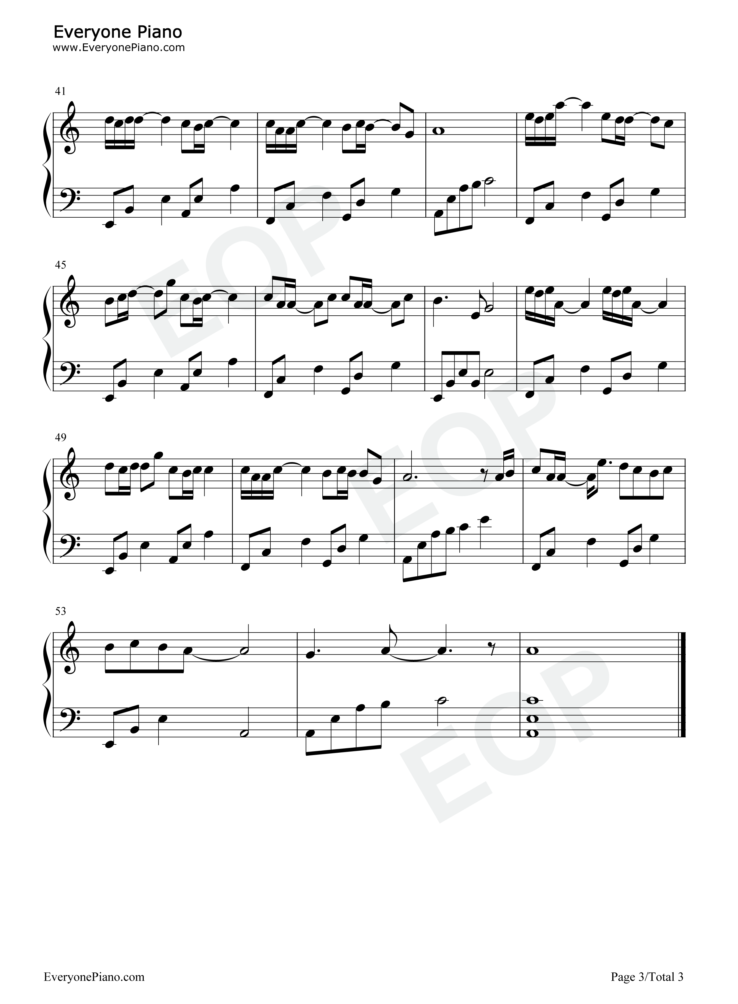 我读三千遍你钢琴谱_小魂