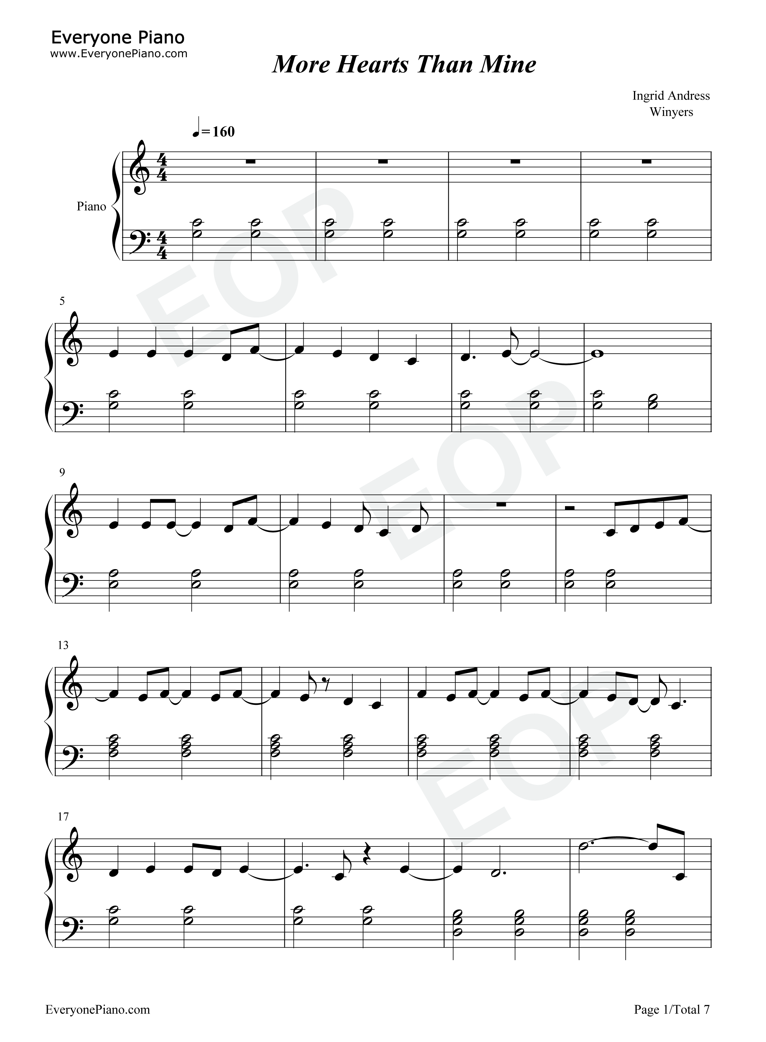 More_Hearts_Than_Mine钢琴谱_Ingrid_Andress