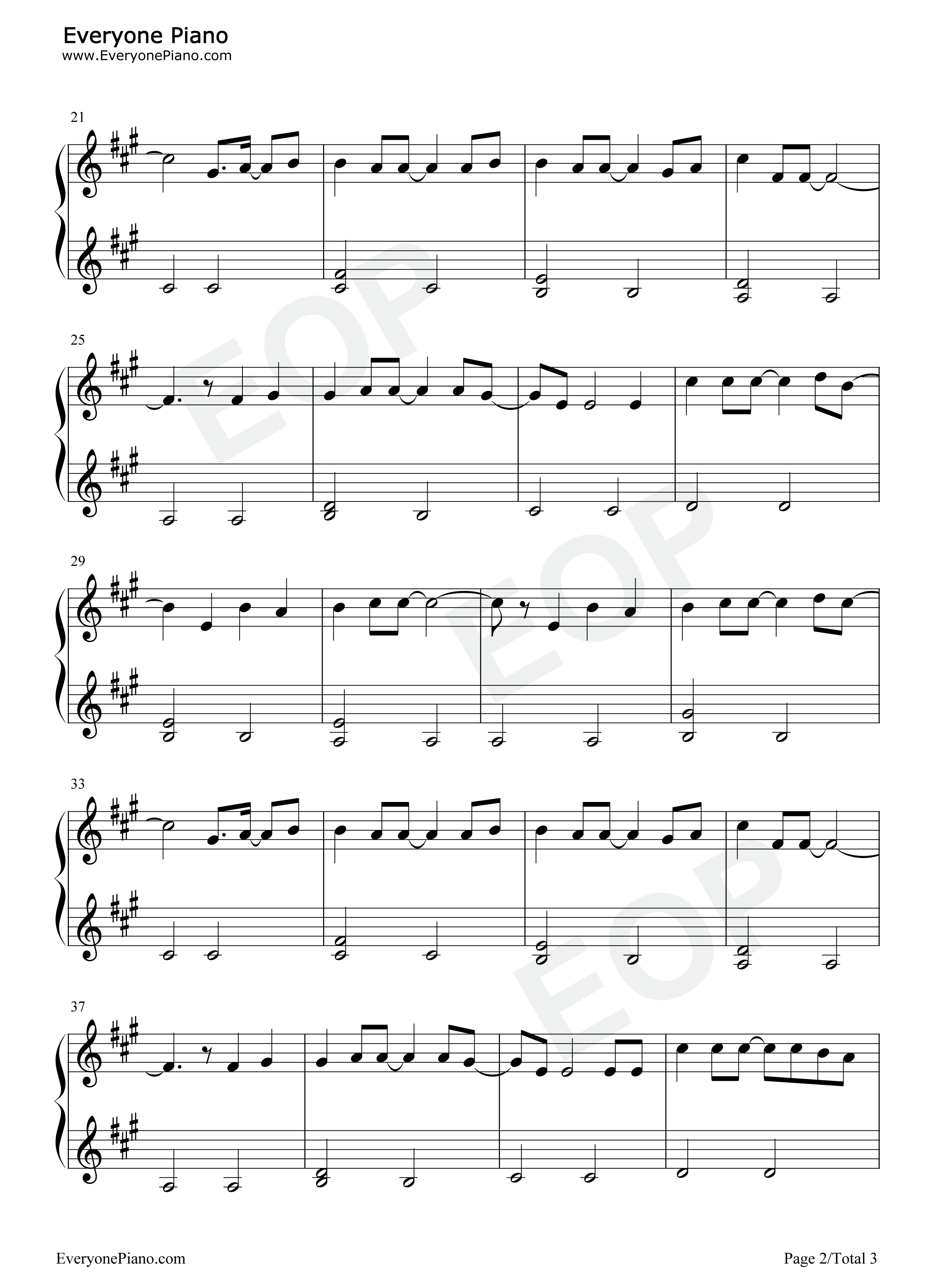 希望之花钢琴谱_千菅春香