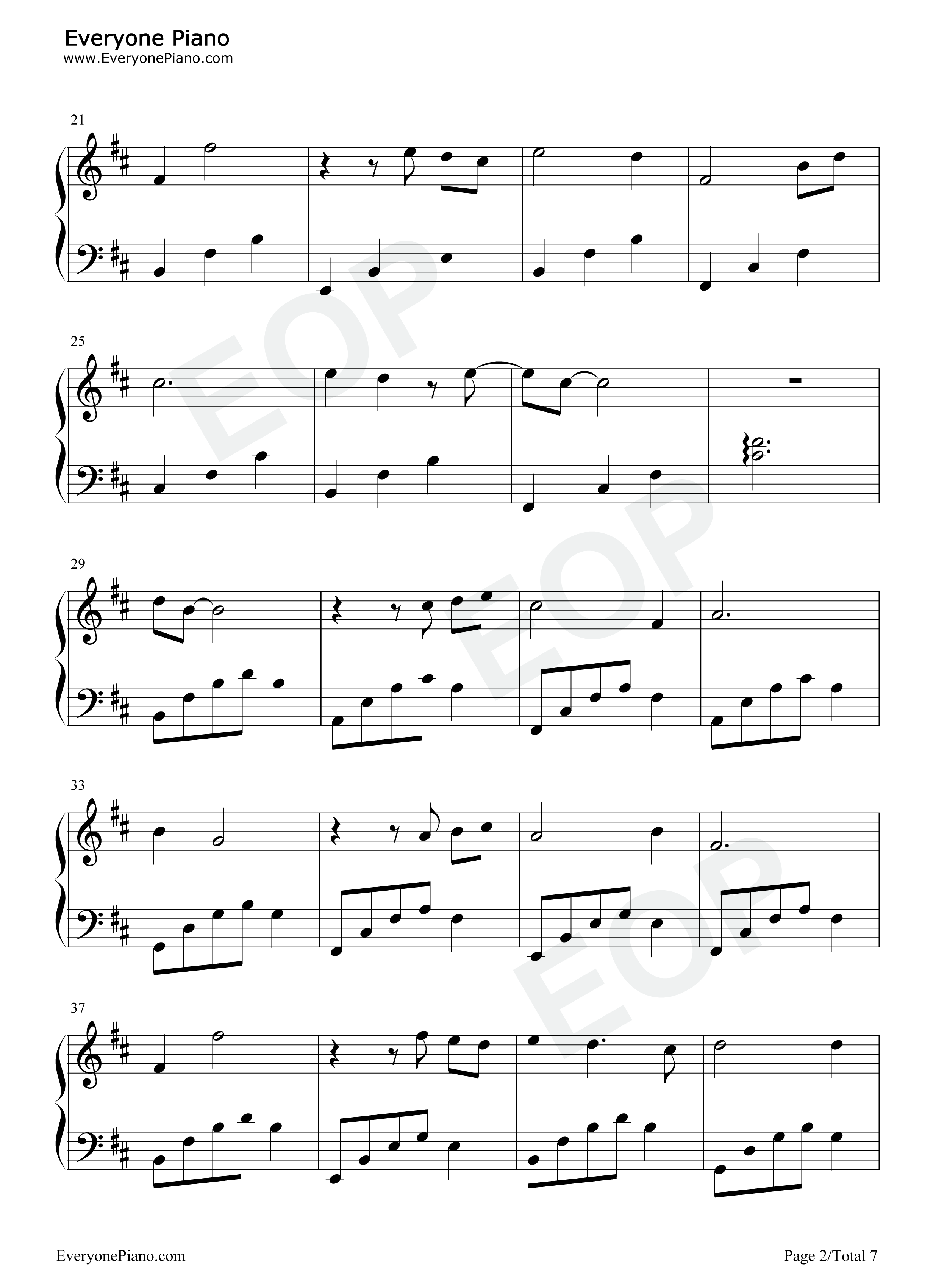 桃夭钢琴谱_双笙