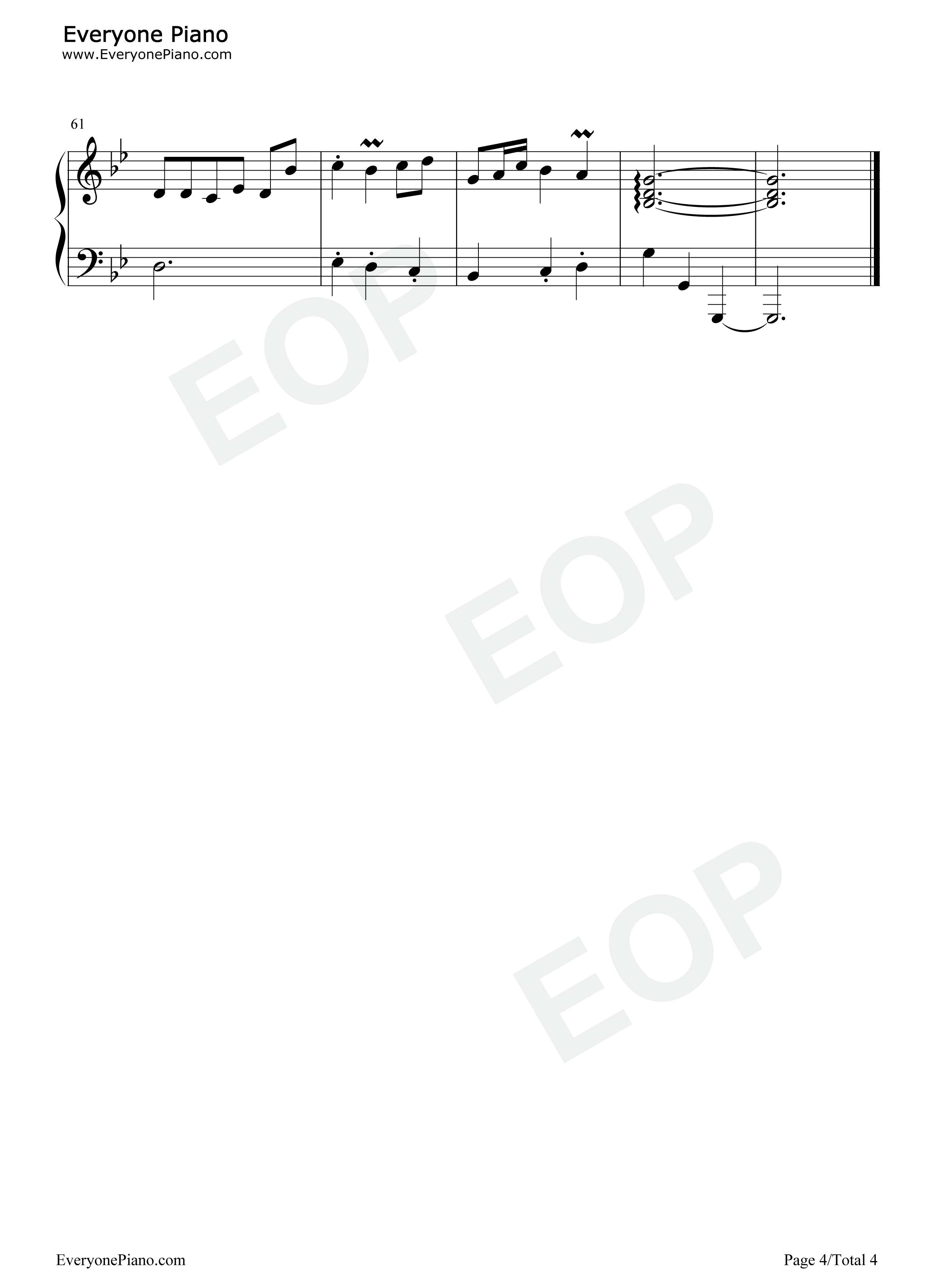 温暖的小步舞曲第115号钢琴谱_巴赫