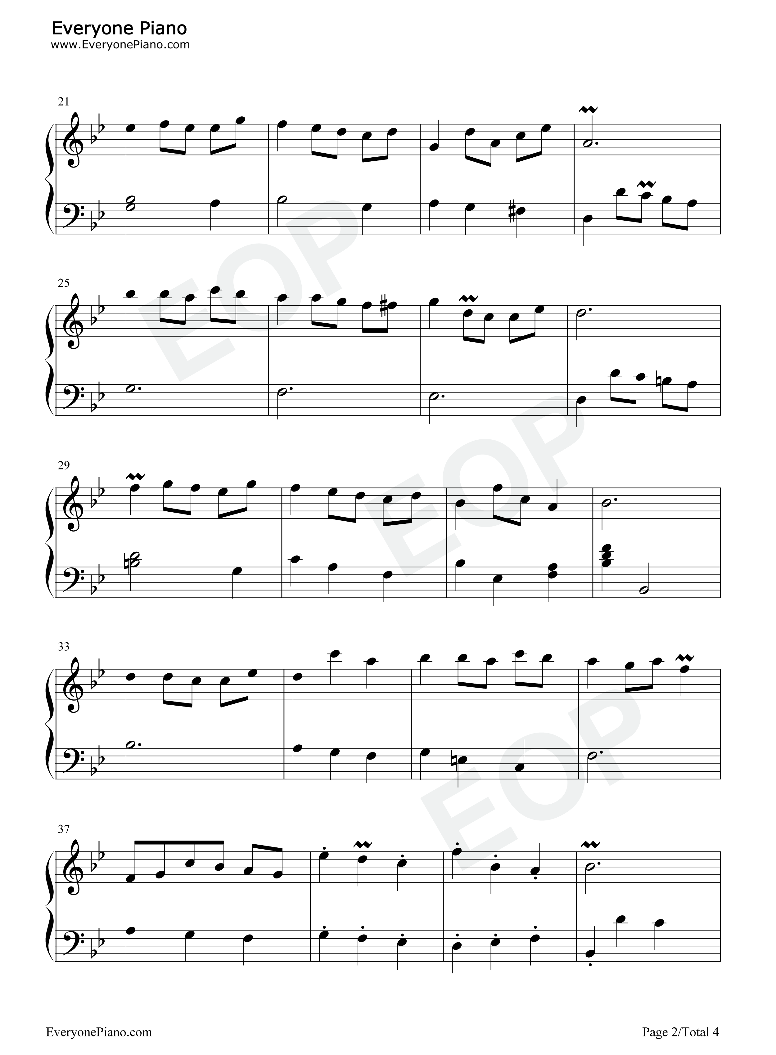 温暖的小步舞曲第115号钢琴谱_巴赫