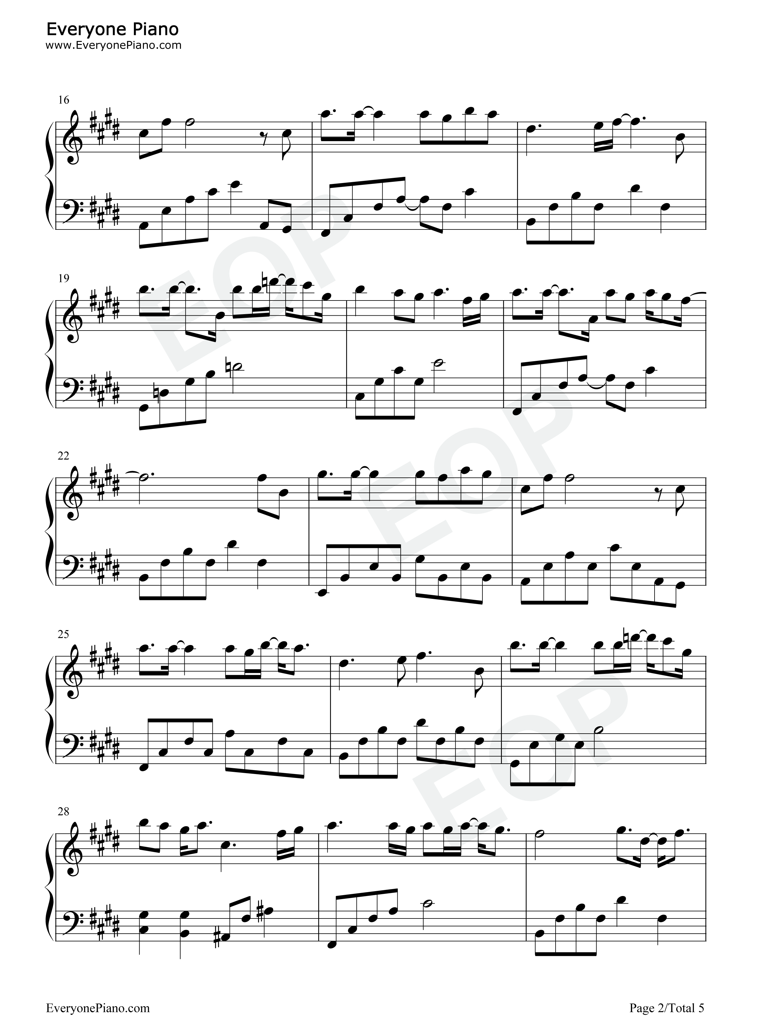 在你不知道的时间里爱你很久钢琴谱_徐佳莹