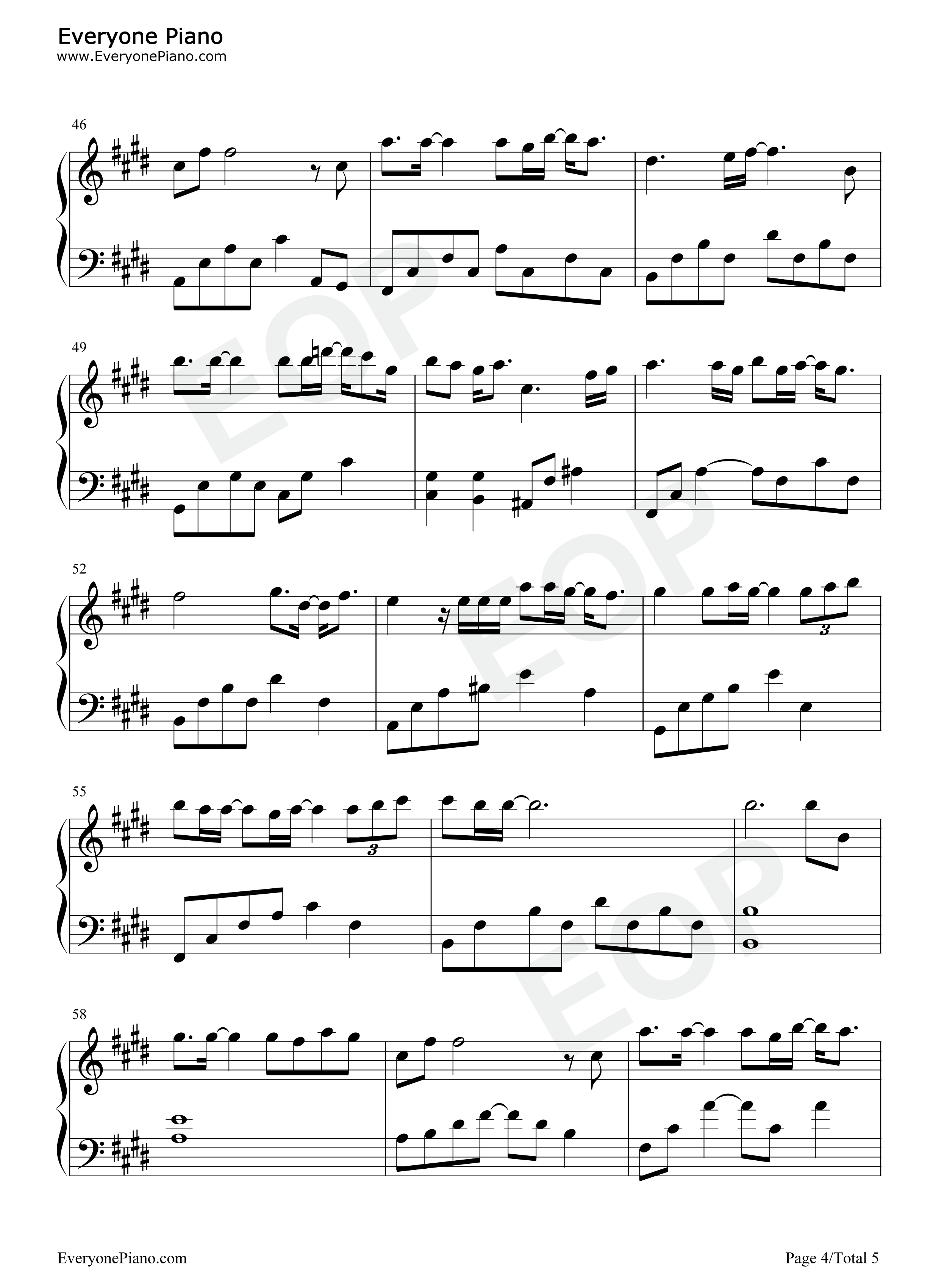 在你不知道的时间里爱你很久钢琴谱_徐佳莹