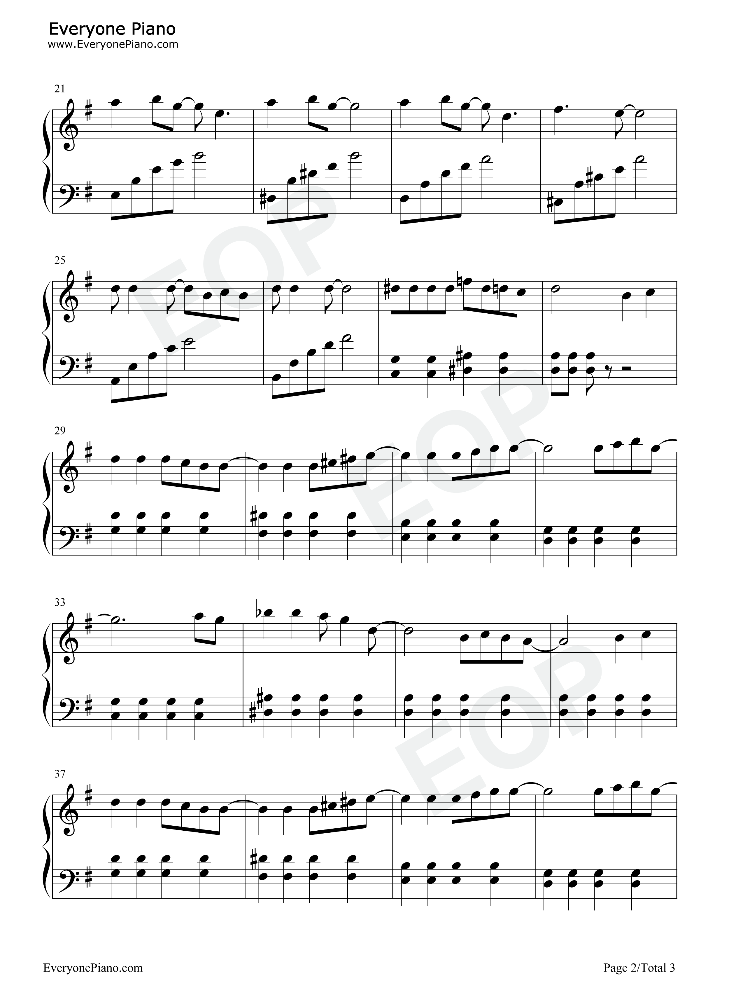 开心往前飞钢琴谱_Vivi_杨菲洋