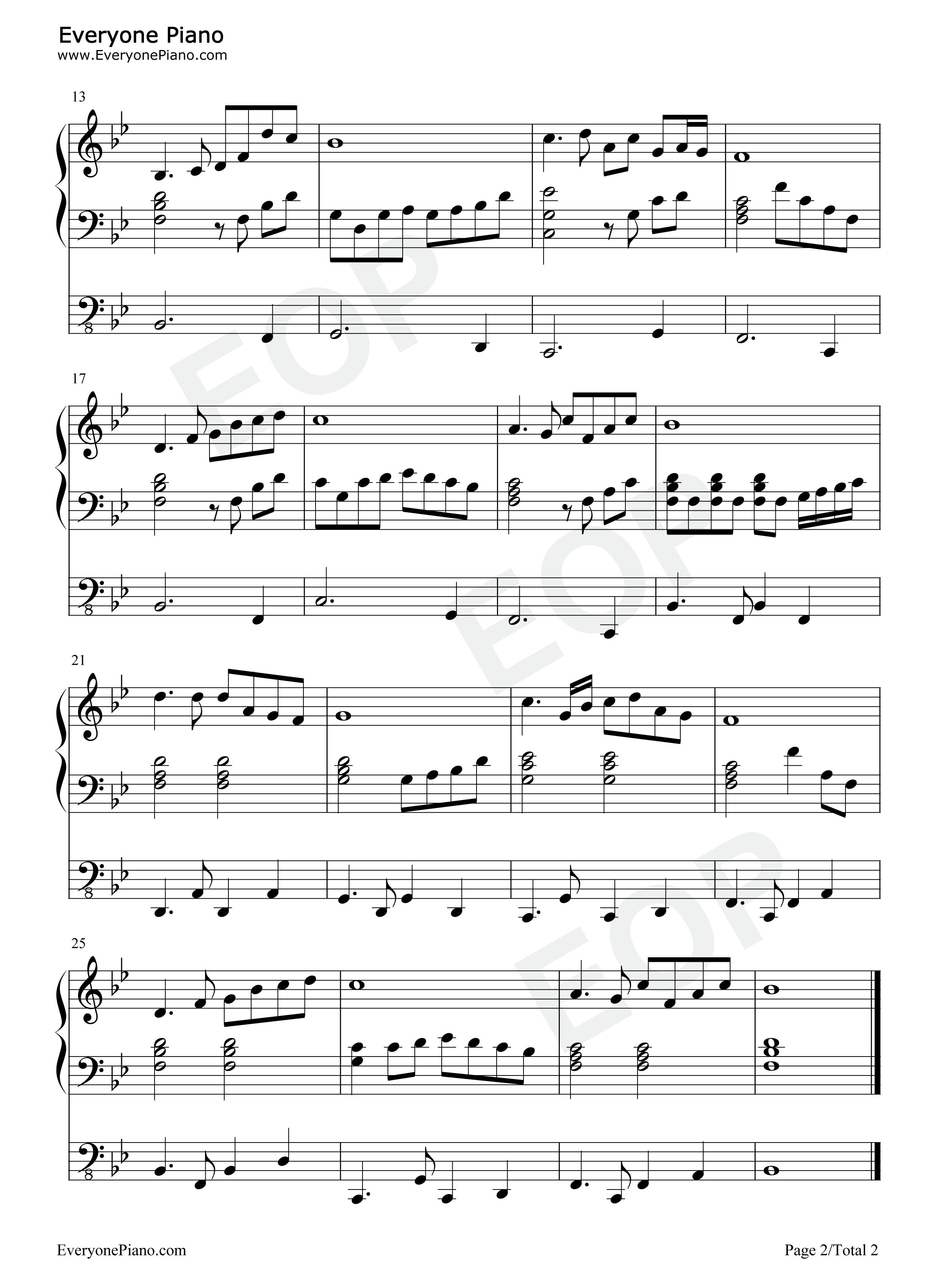 一帘幽梦钢琴谱_卓依婷