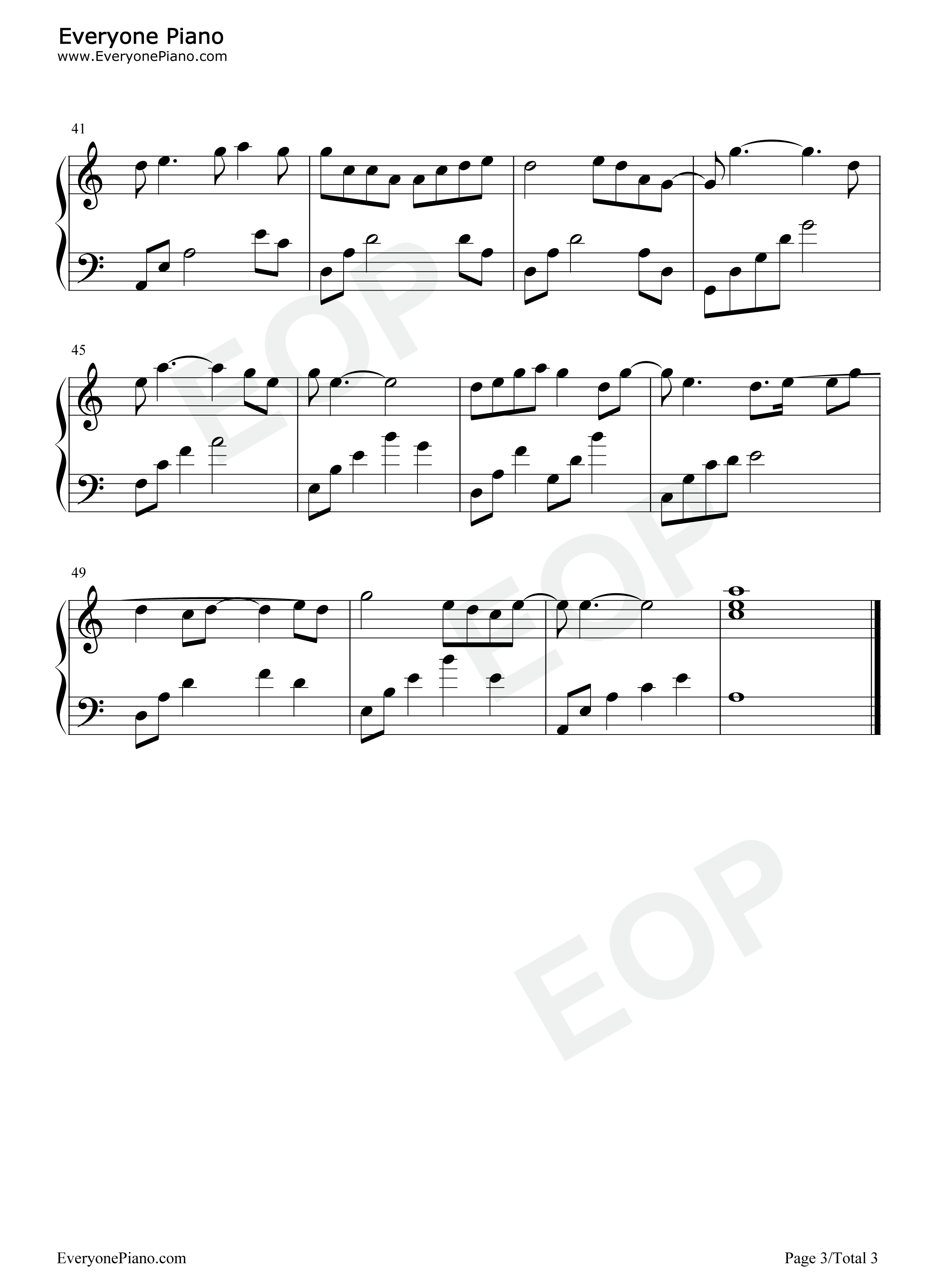 一拜天地钢琴谱_不是Av的Ay君_畅畅酱