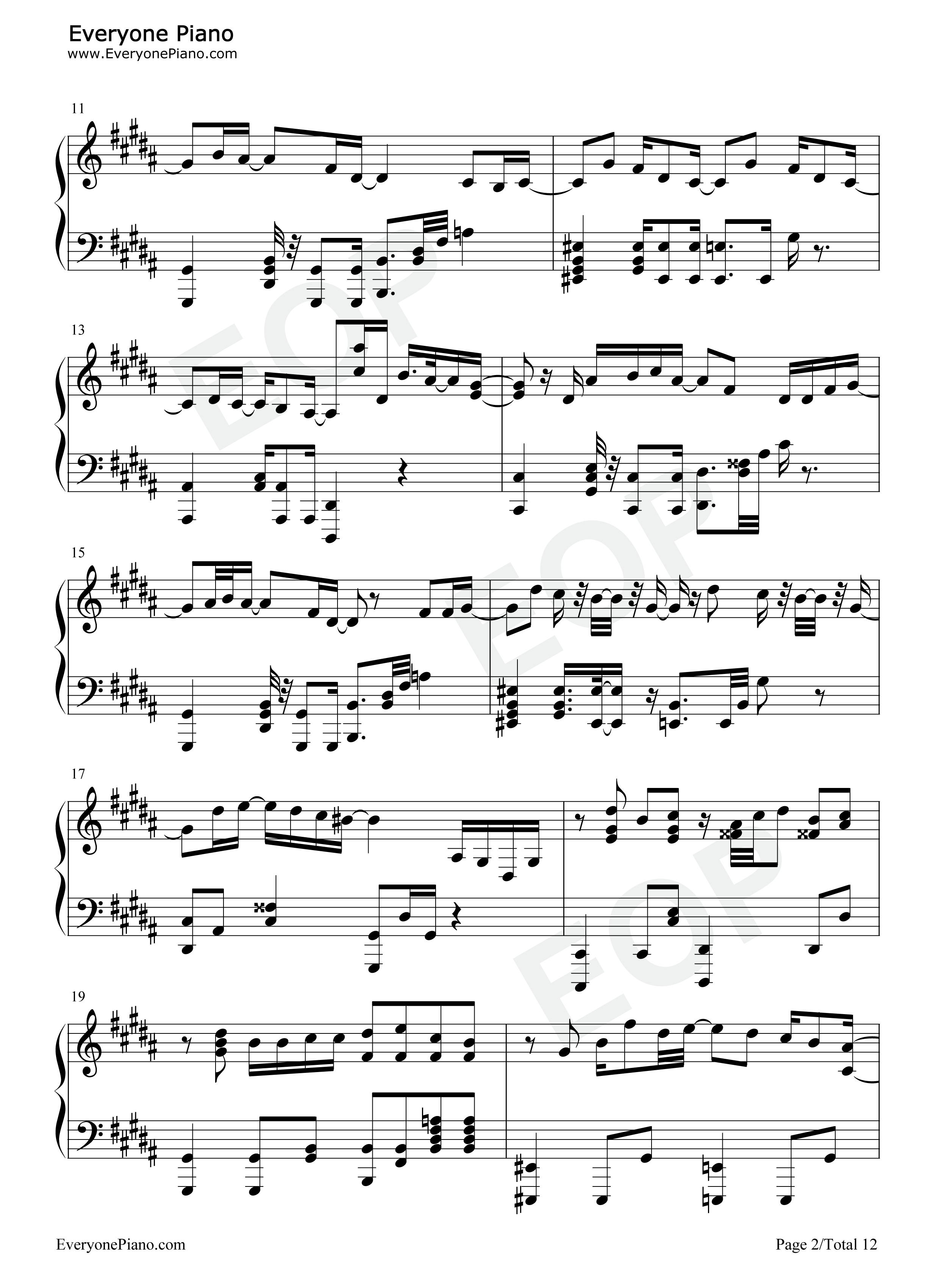 感電钢琴谱_米津玄师