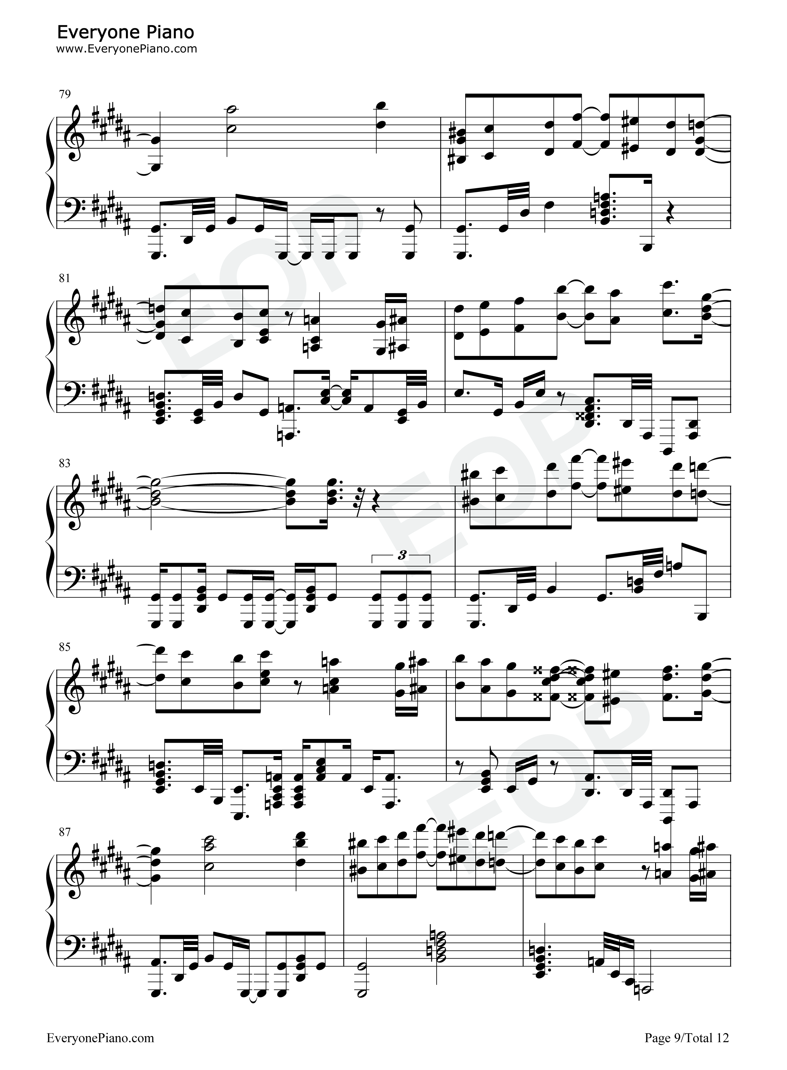 感電钢琴谱_米津玄师