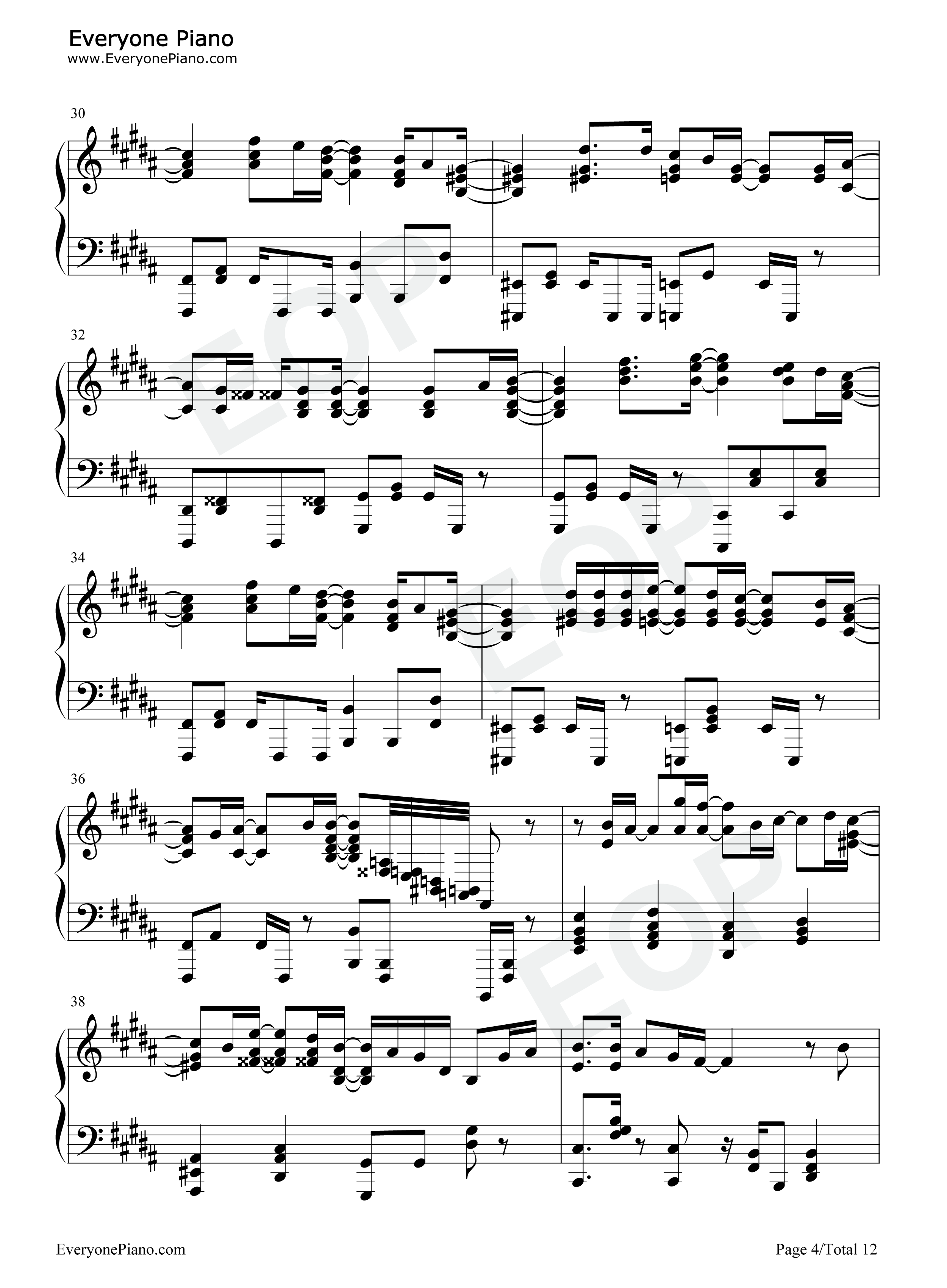 感電钢琴谱_米津玄师