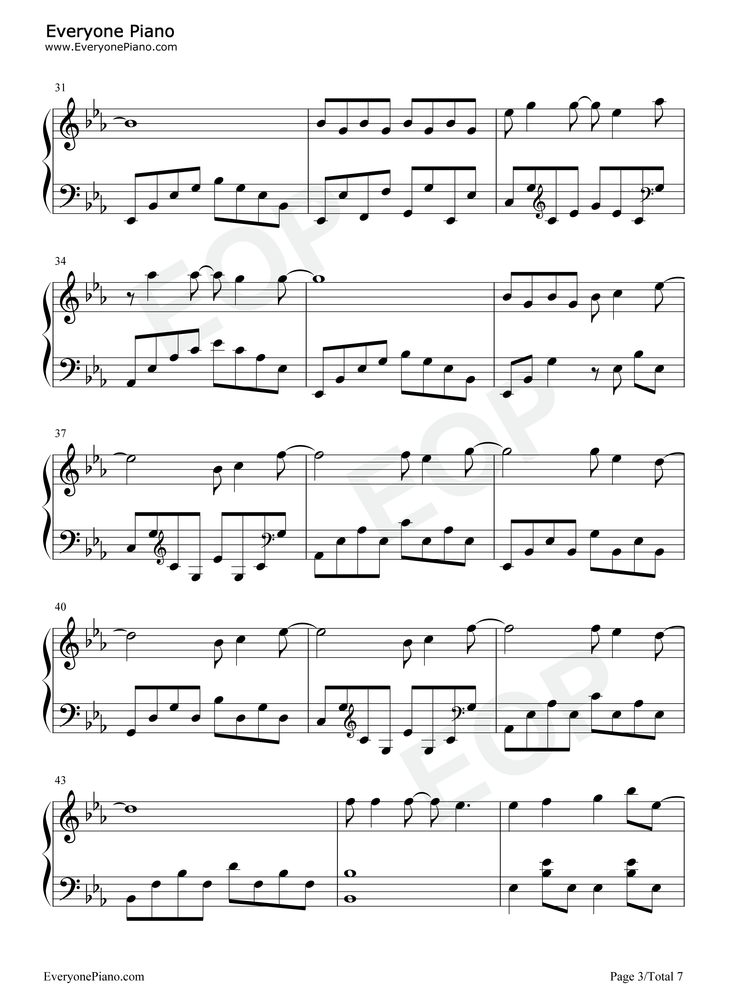 前任钢琴谱_采子_黄伟晋