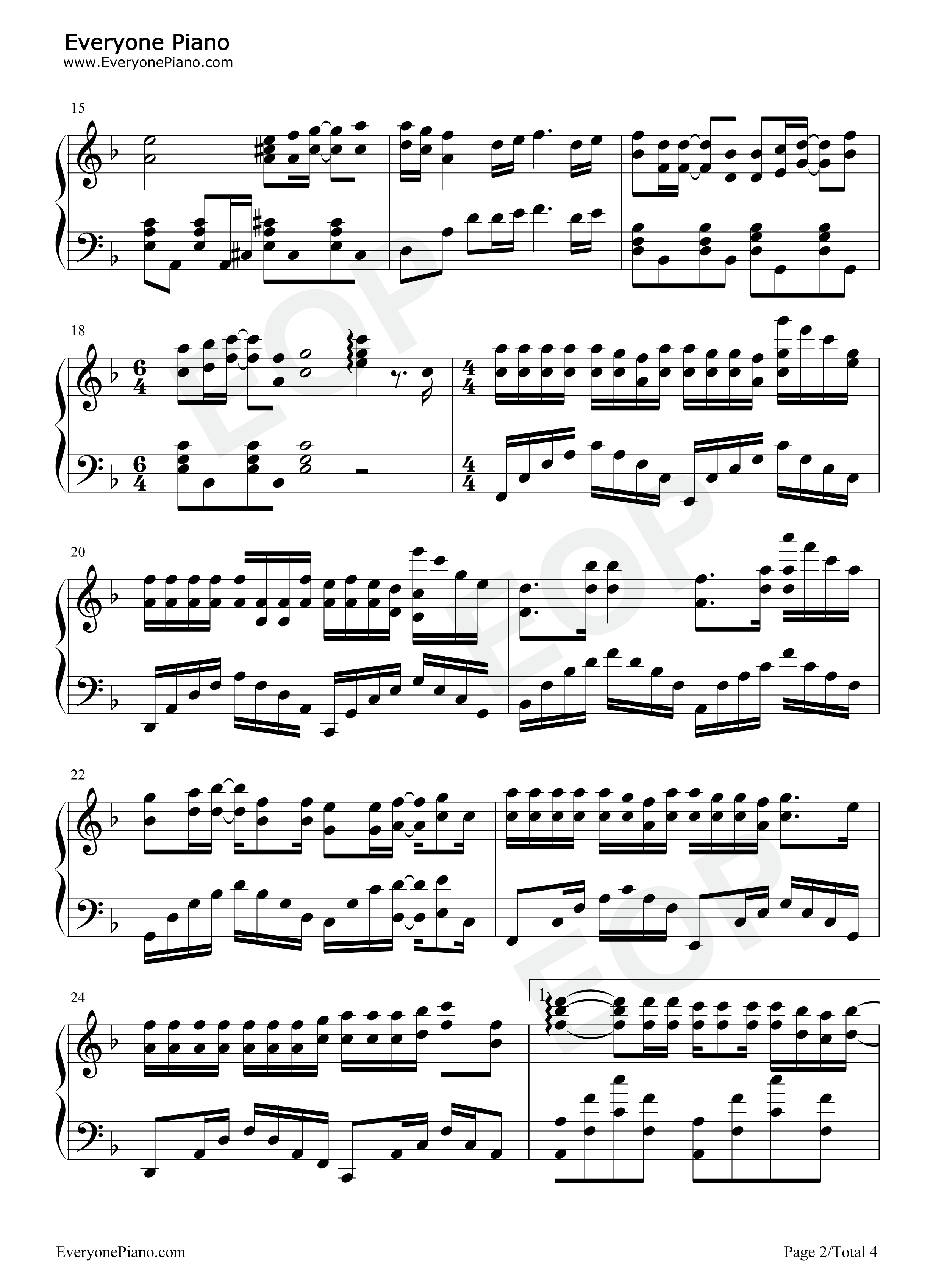 心淡钢琴谱_容祖儿