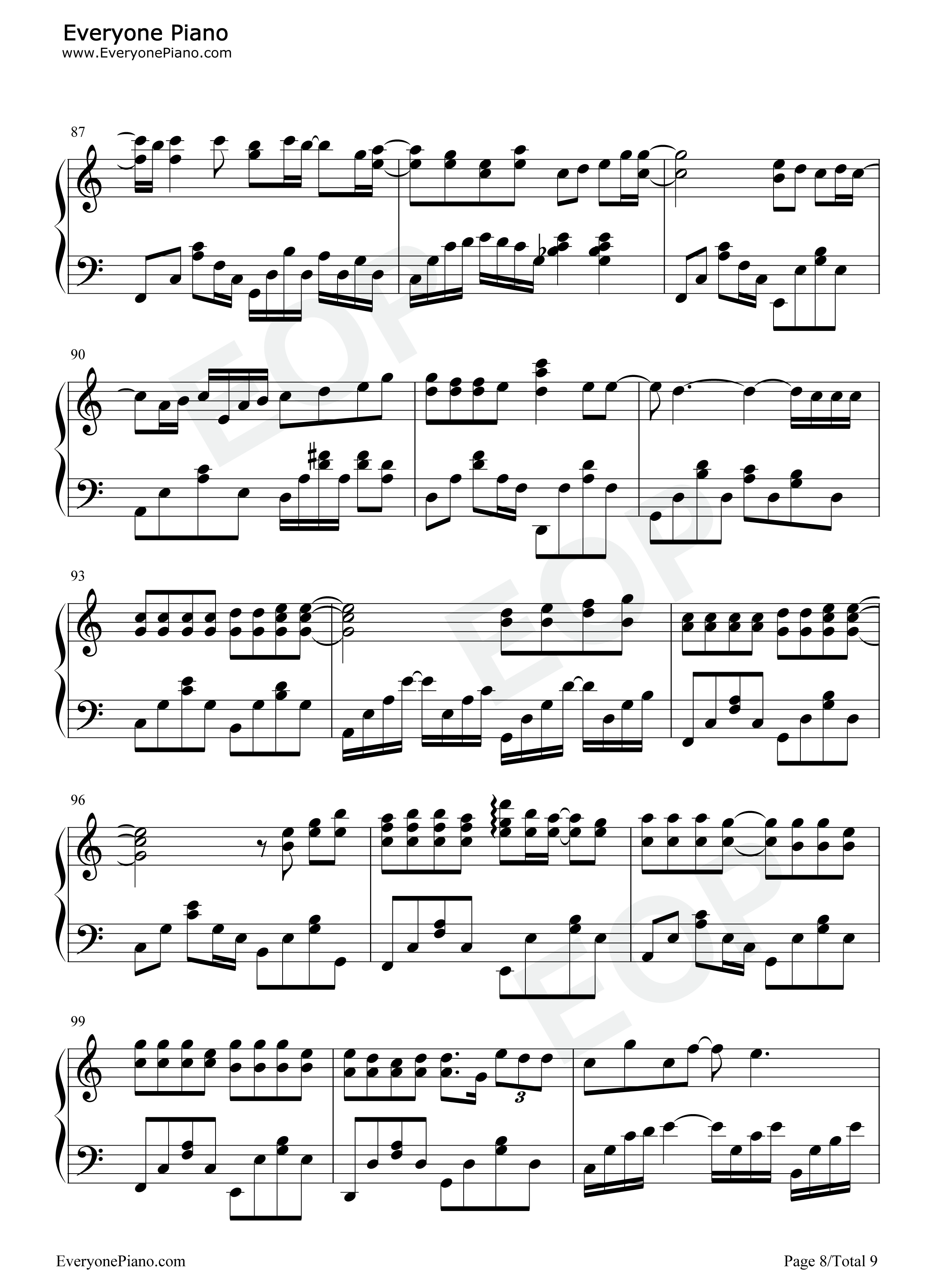 周杰伦钢琴串烧钢琴谱_周杰伦