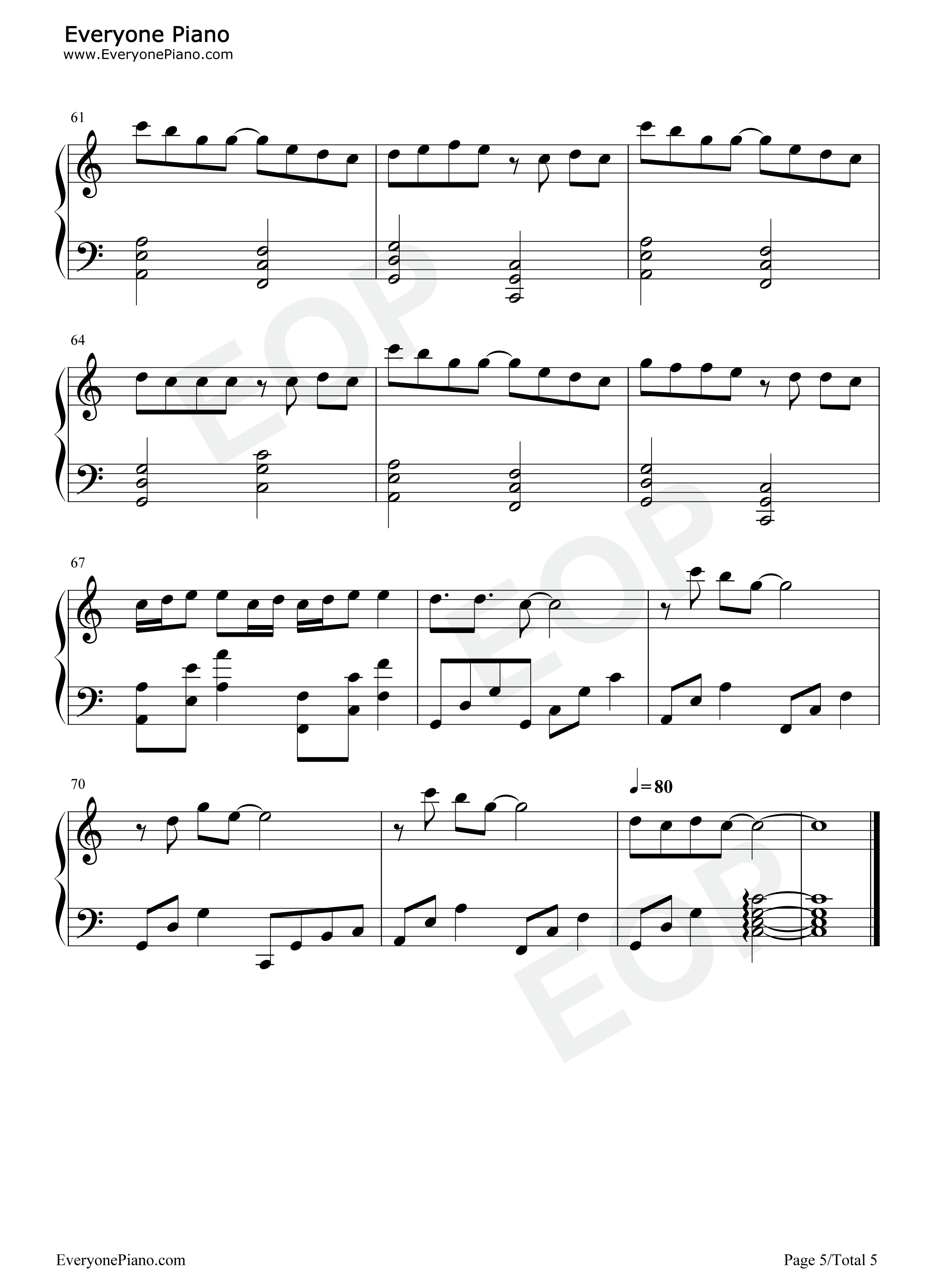 圈住你钢琴谱_一口甜