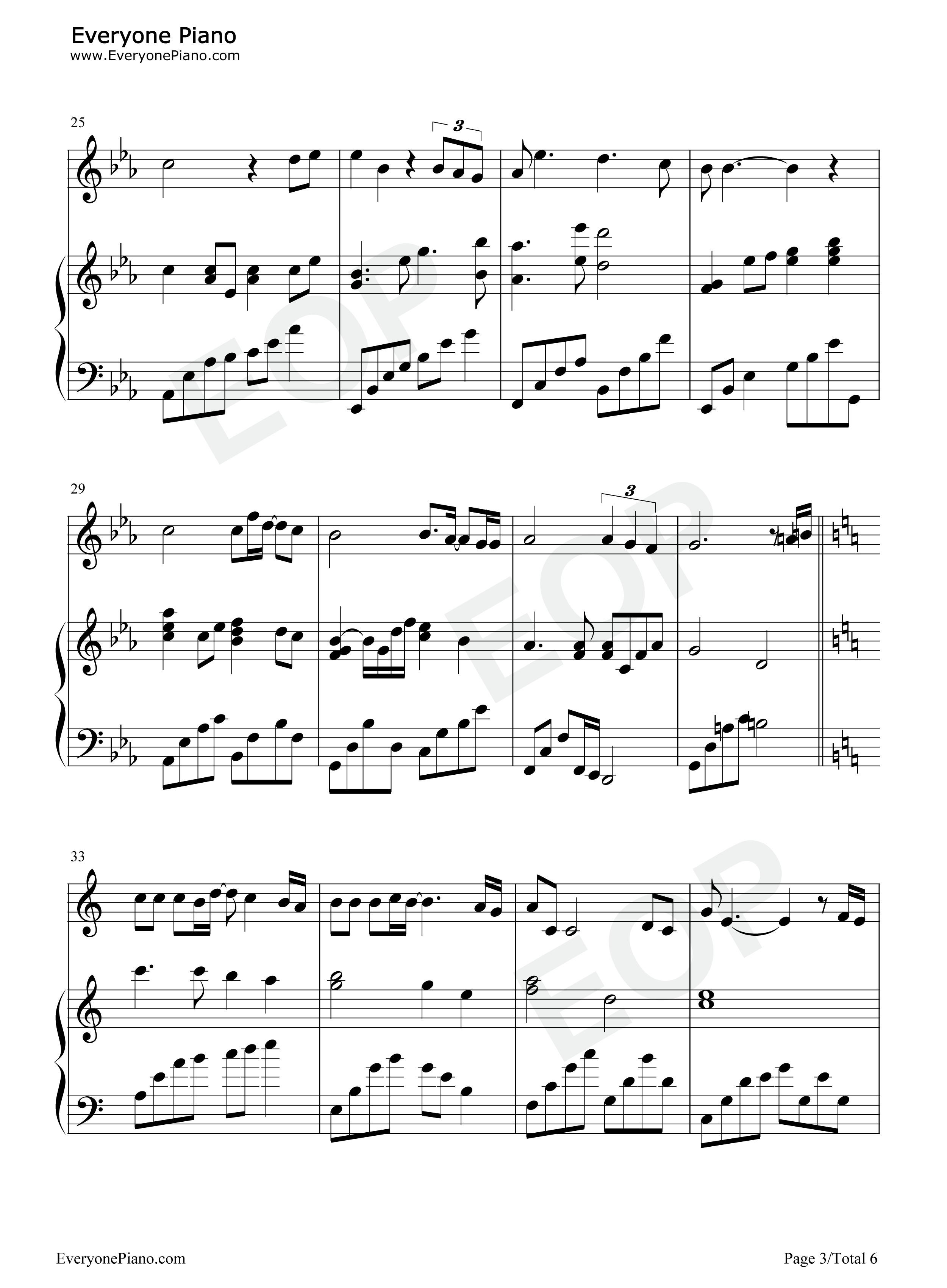 我的故事钢琴谱_陈百强