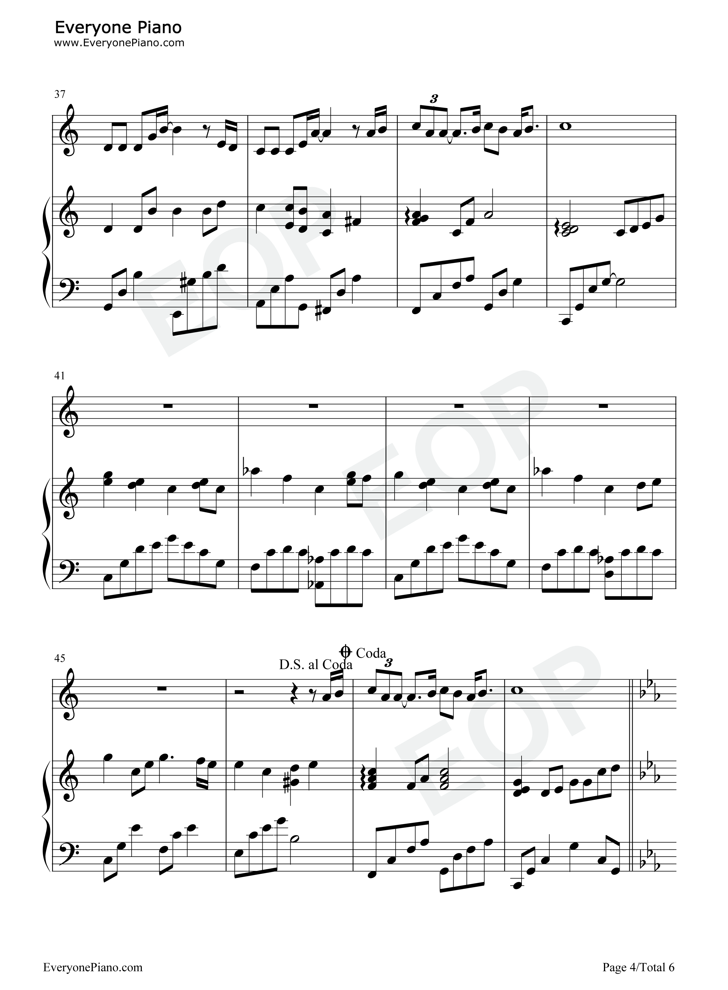 我的故事钢琴谱_陈百强