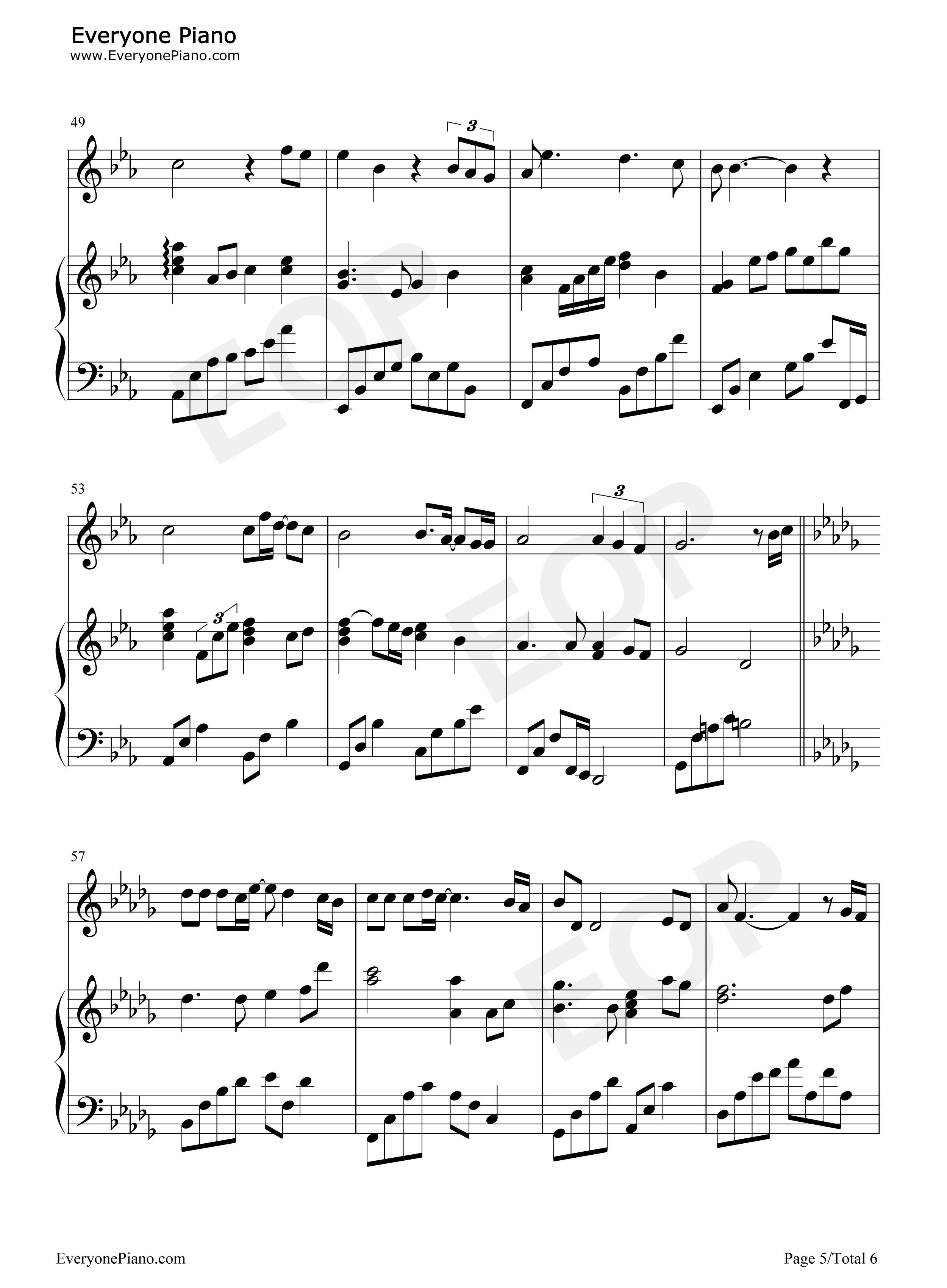 我的故事钢琴谱_陈百强