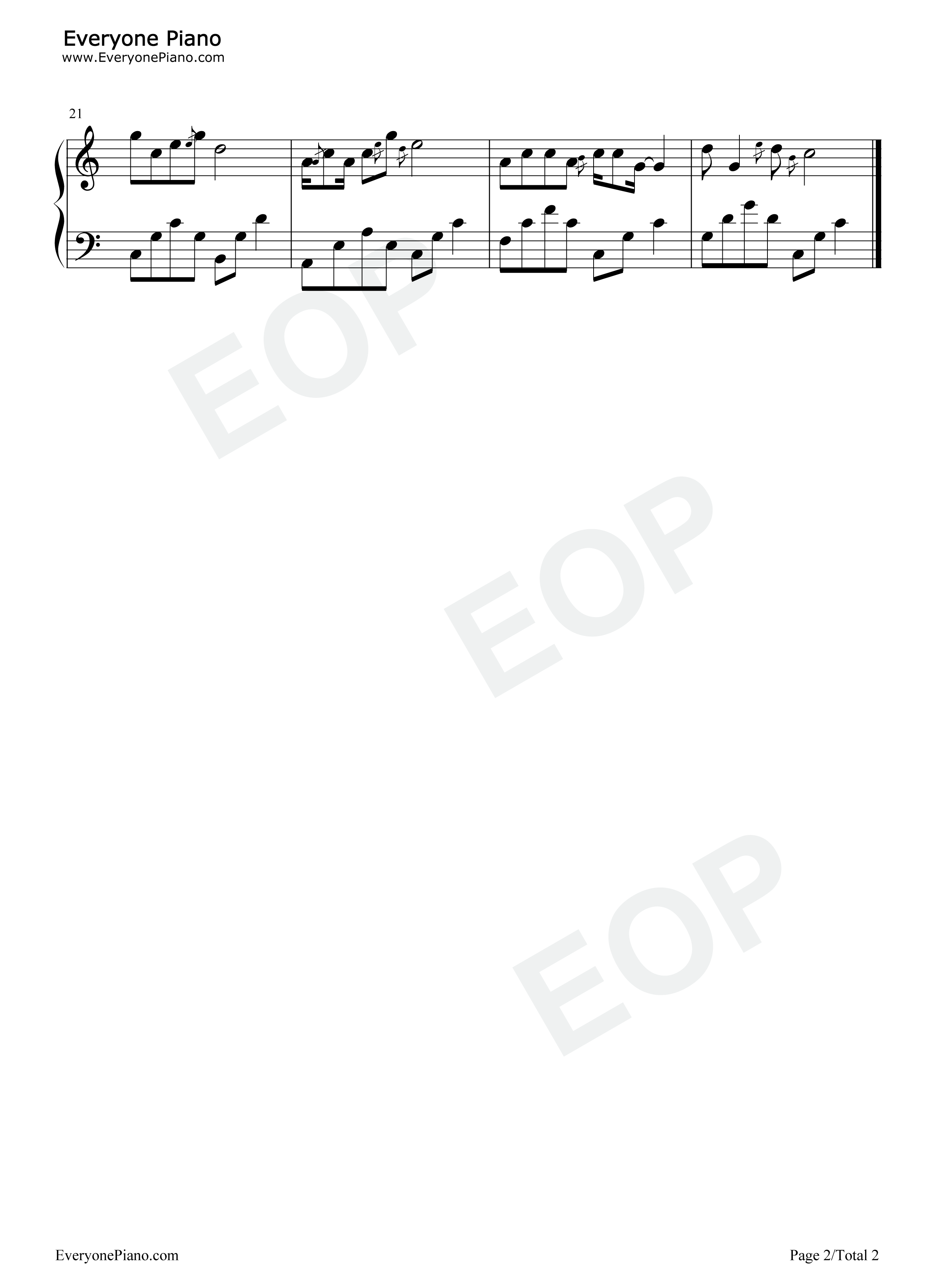 公子向北走钢琴谱_李春花_崔忠华