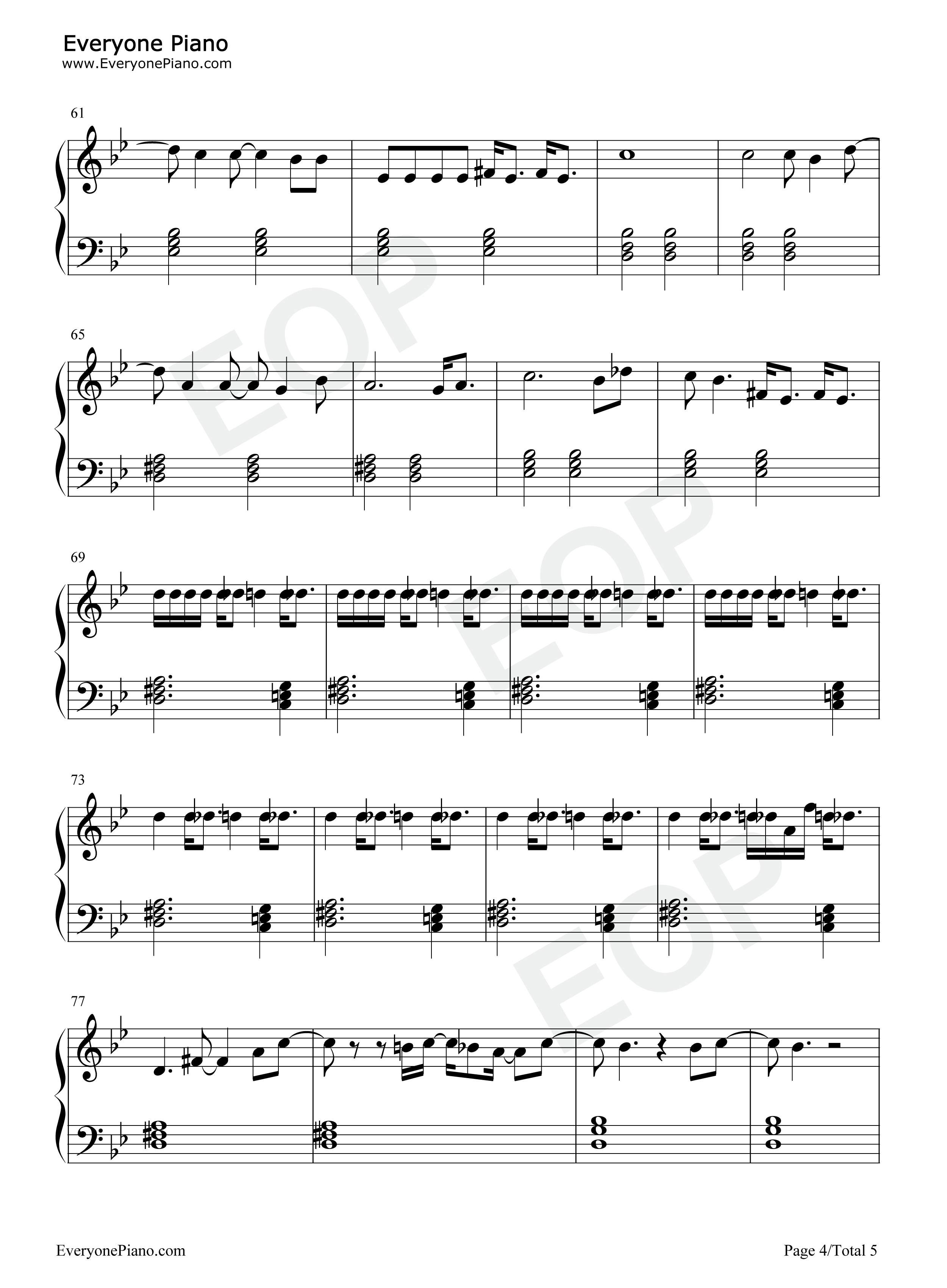 The_Game_Is_Over钢琴谱_Evanescence