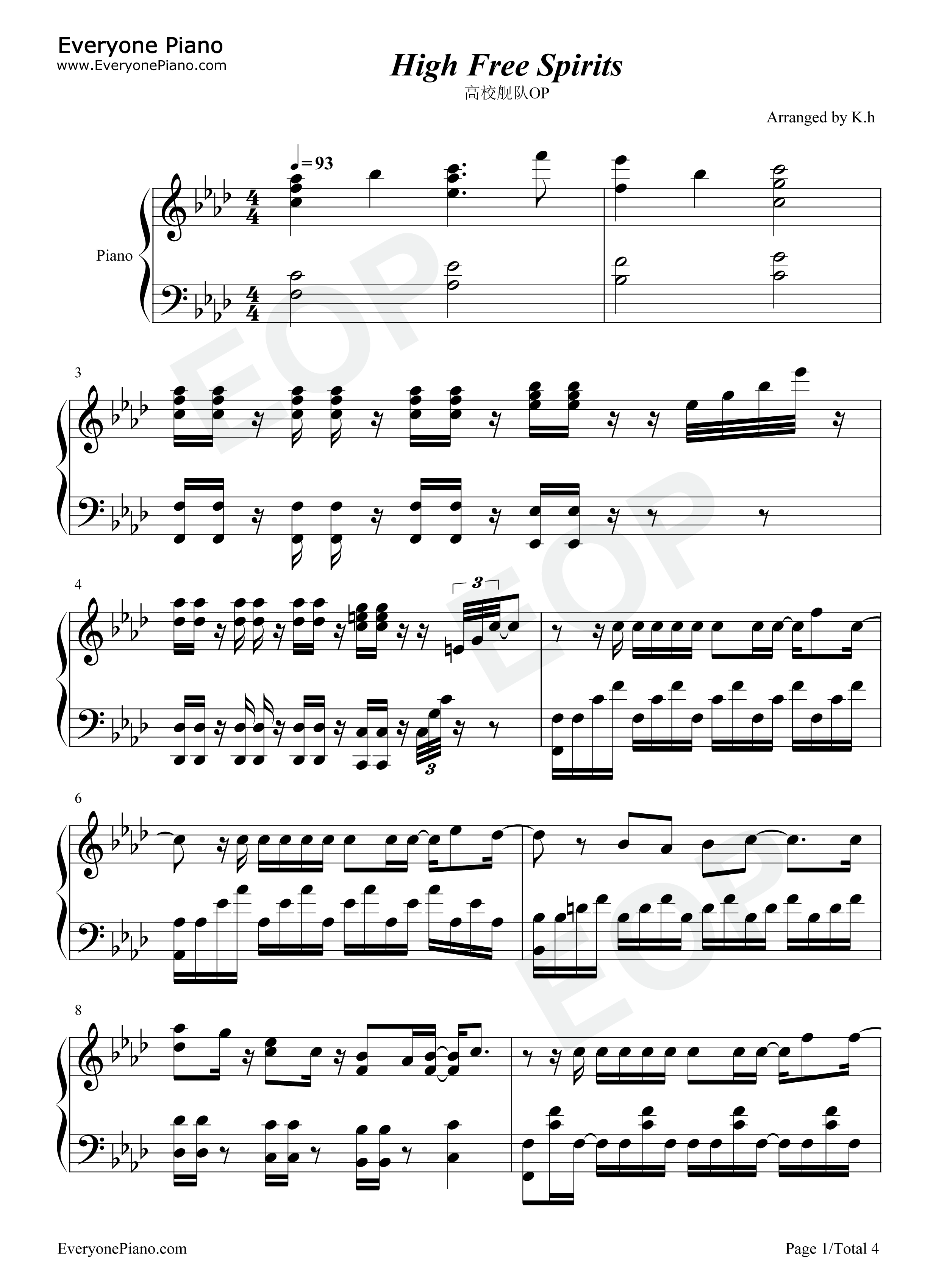 High_Free_Spirits钢琴谱_TrySail