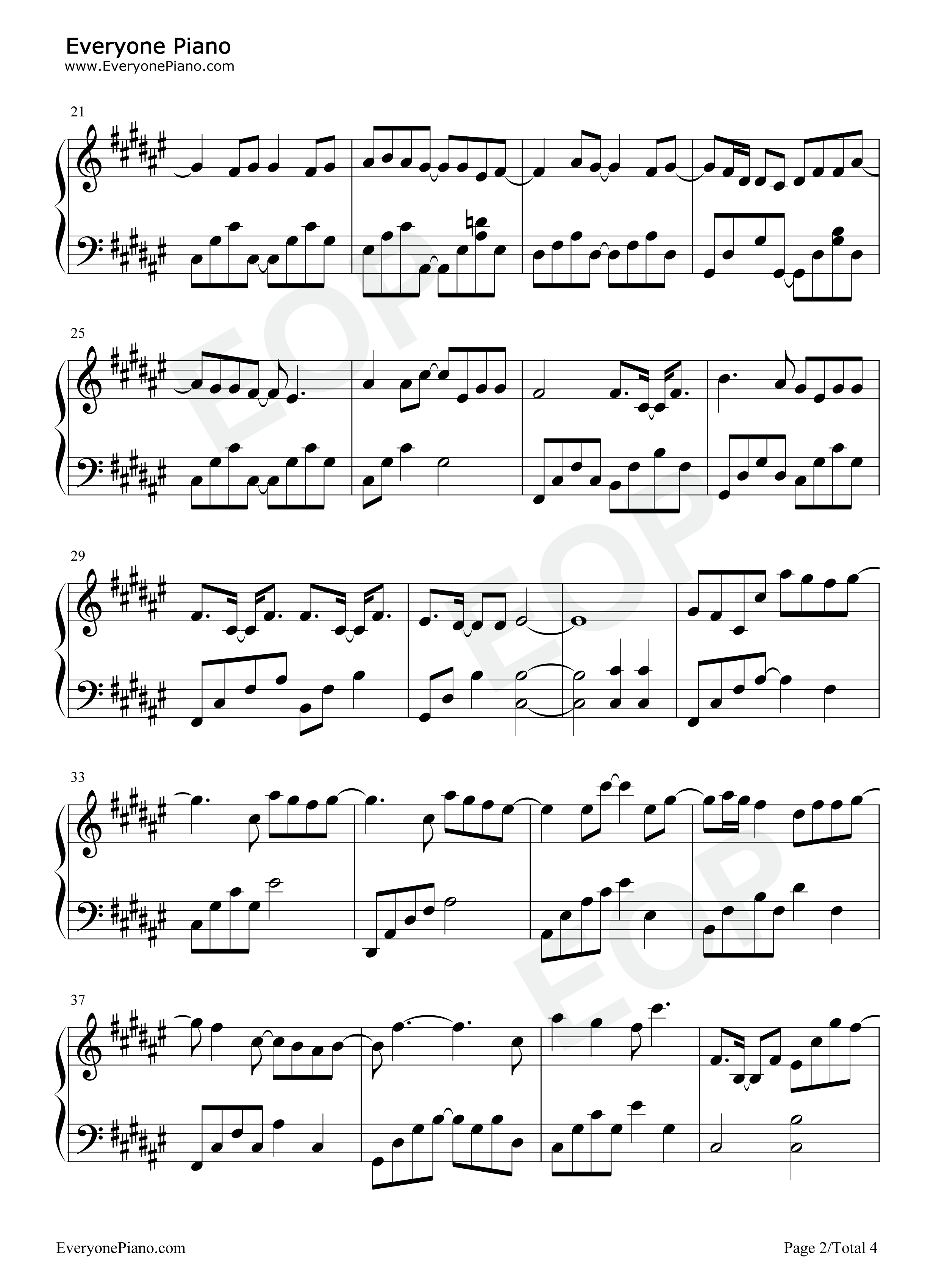 Like_A_Breeze钢琴谱_谭松韵