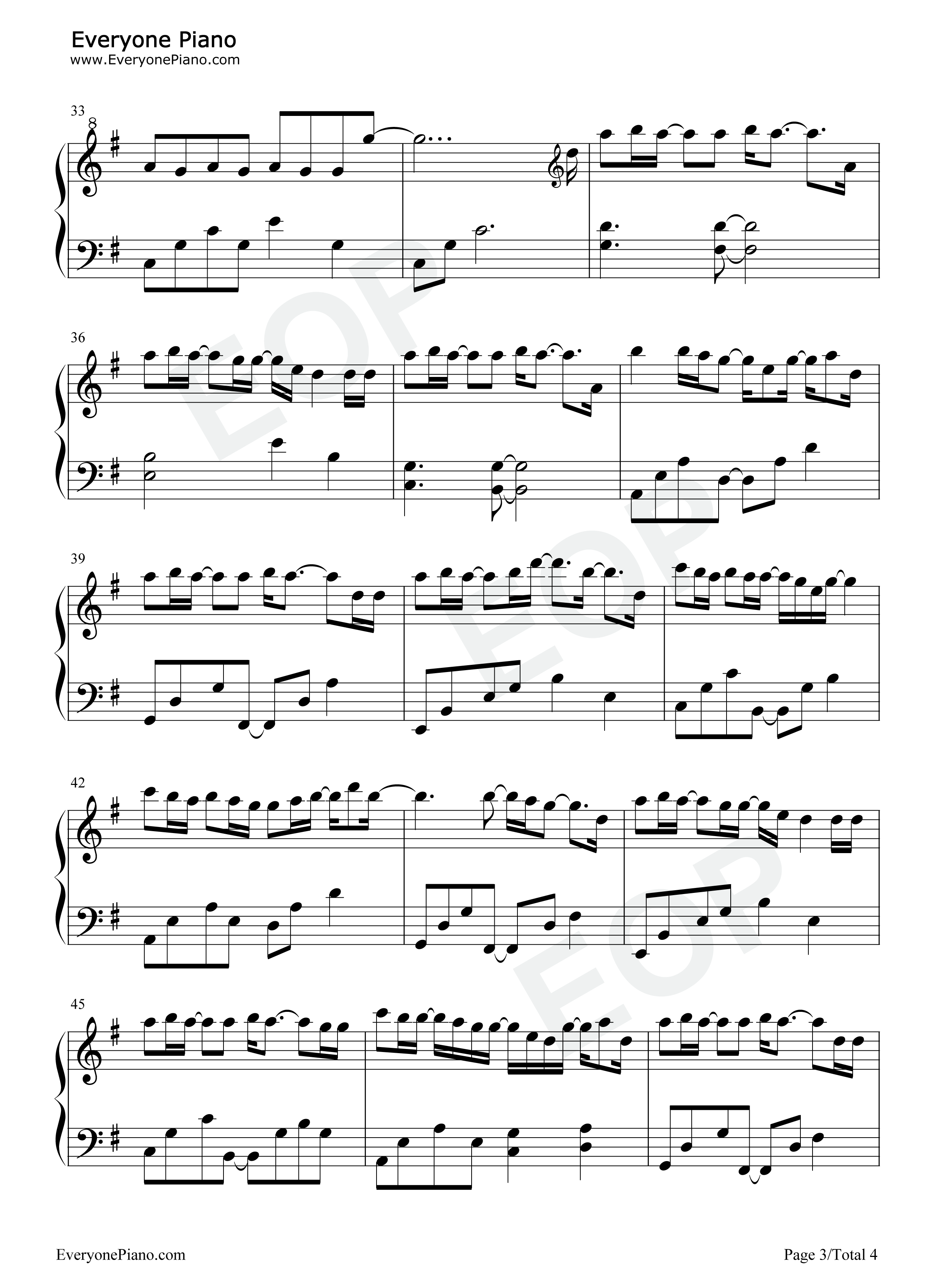 讽刺的情书钢琴谱_田馥甄