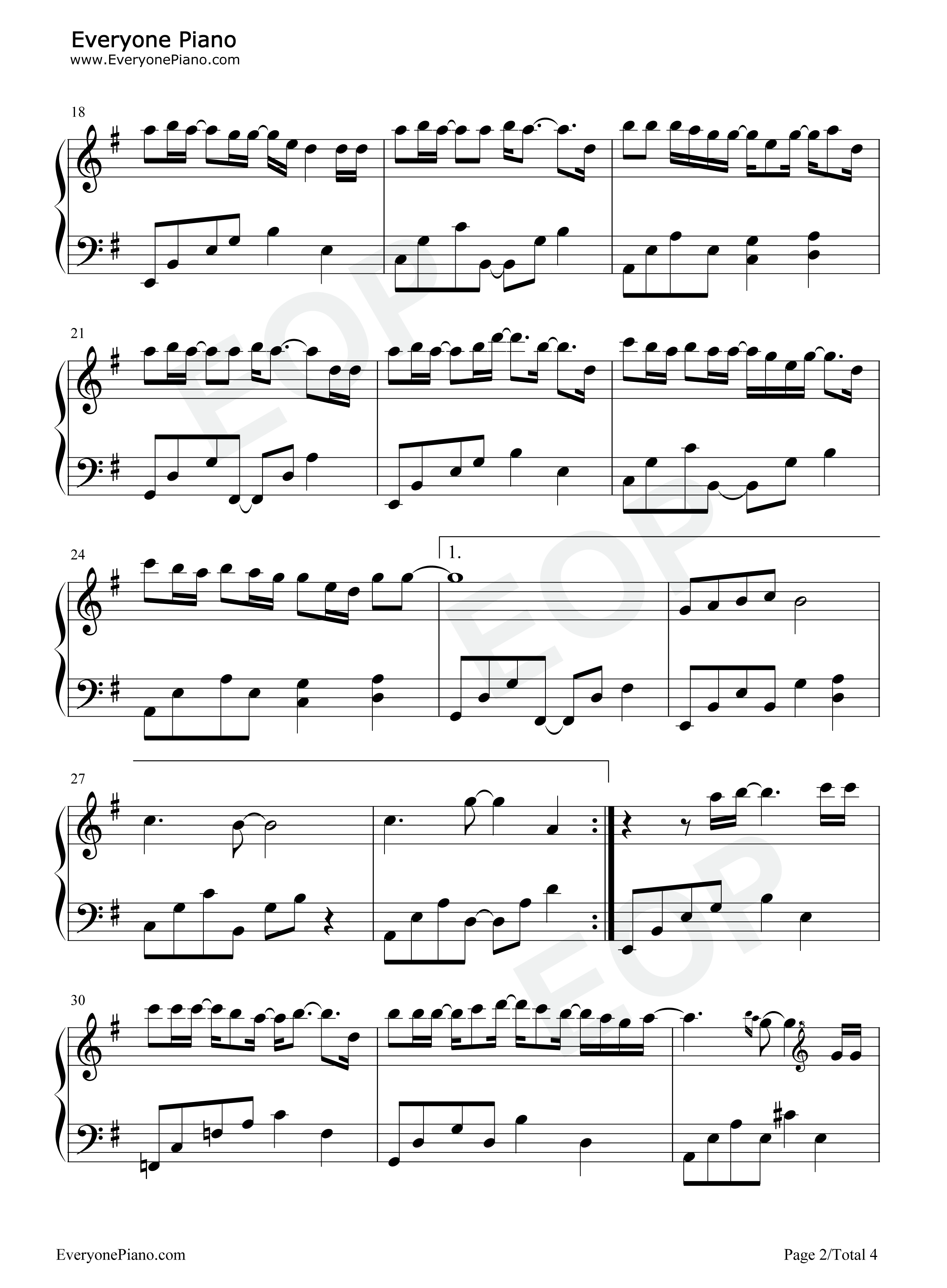 讽刺的情书钢琴谱_田馥甄