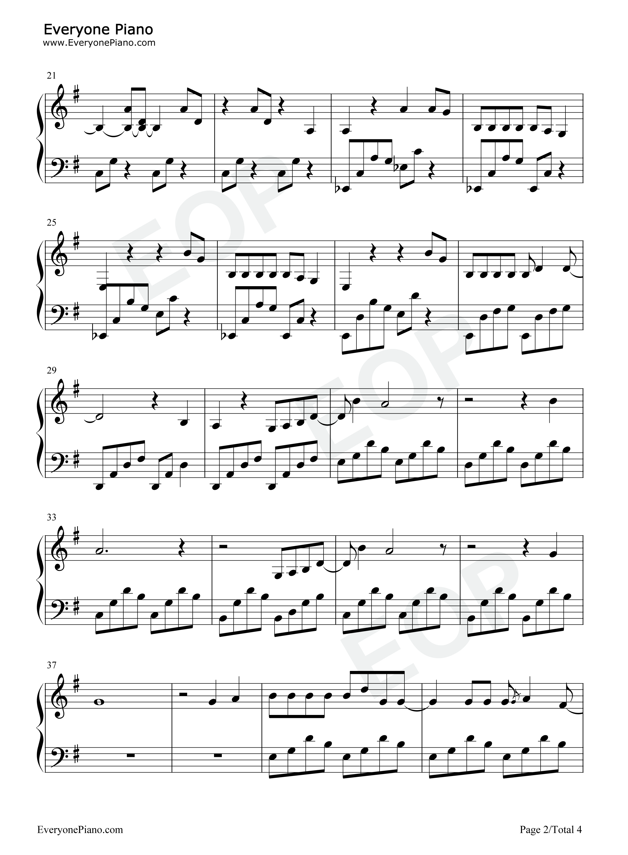 Your_Smile钢琴谱_陈意涵