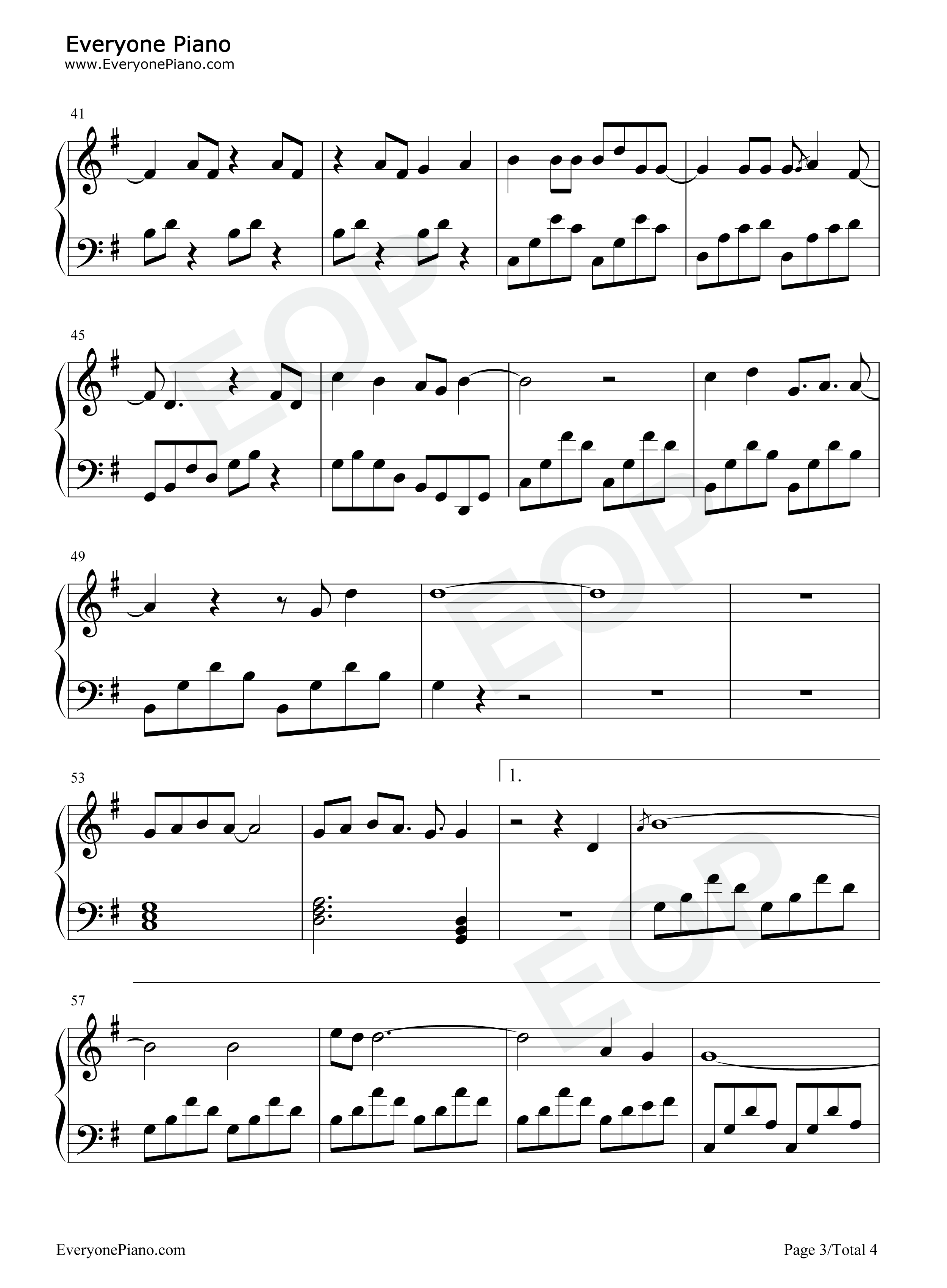 Your_Smile钢琴谱_陈意涵