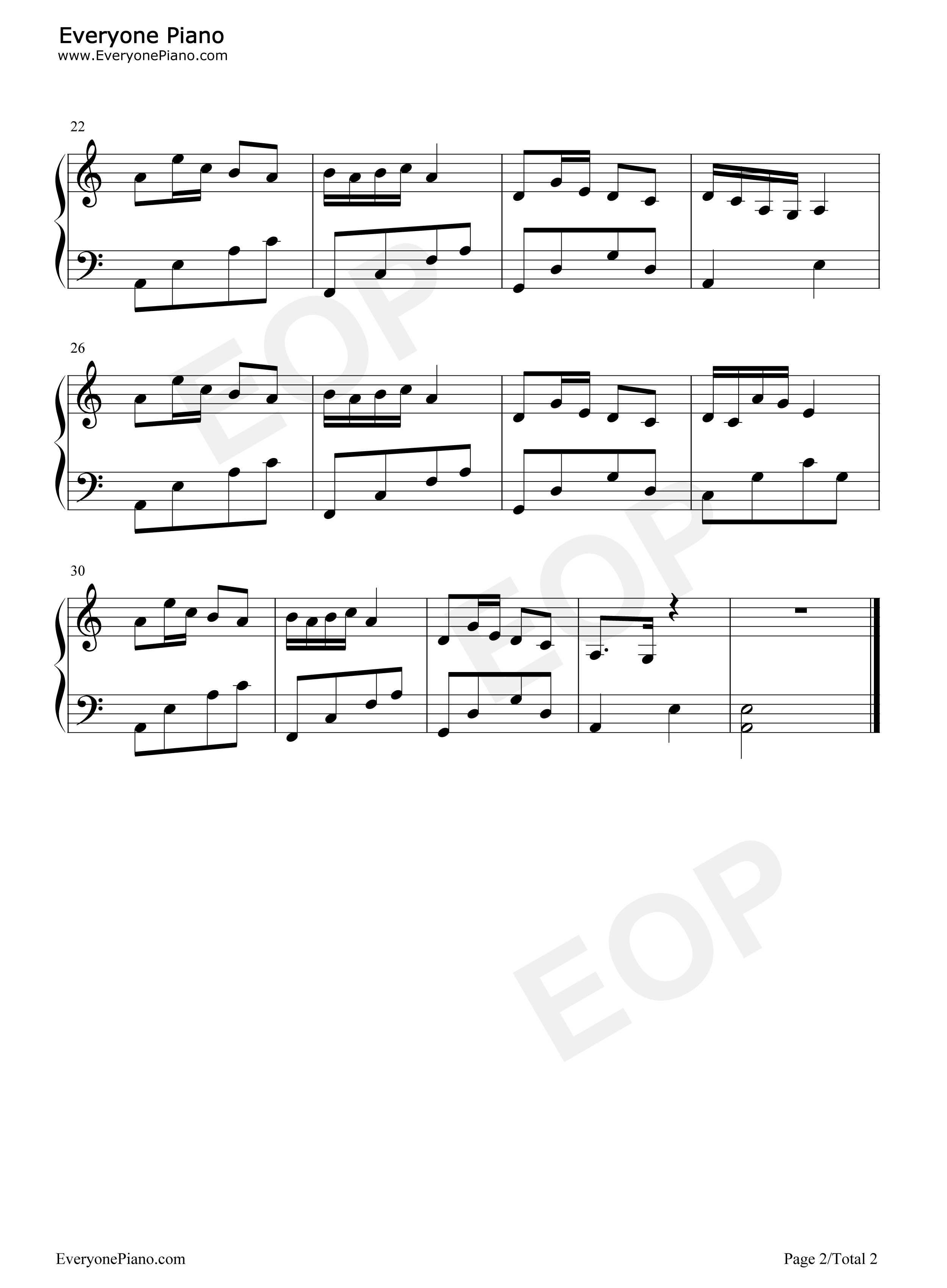 惊鸿一面钢琴谱_许嵩_黄龄