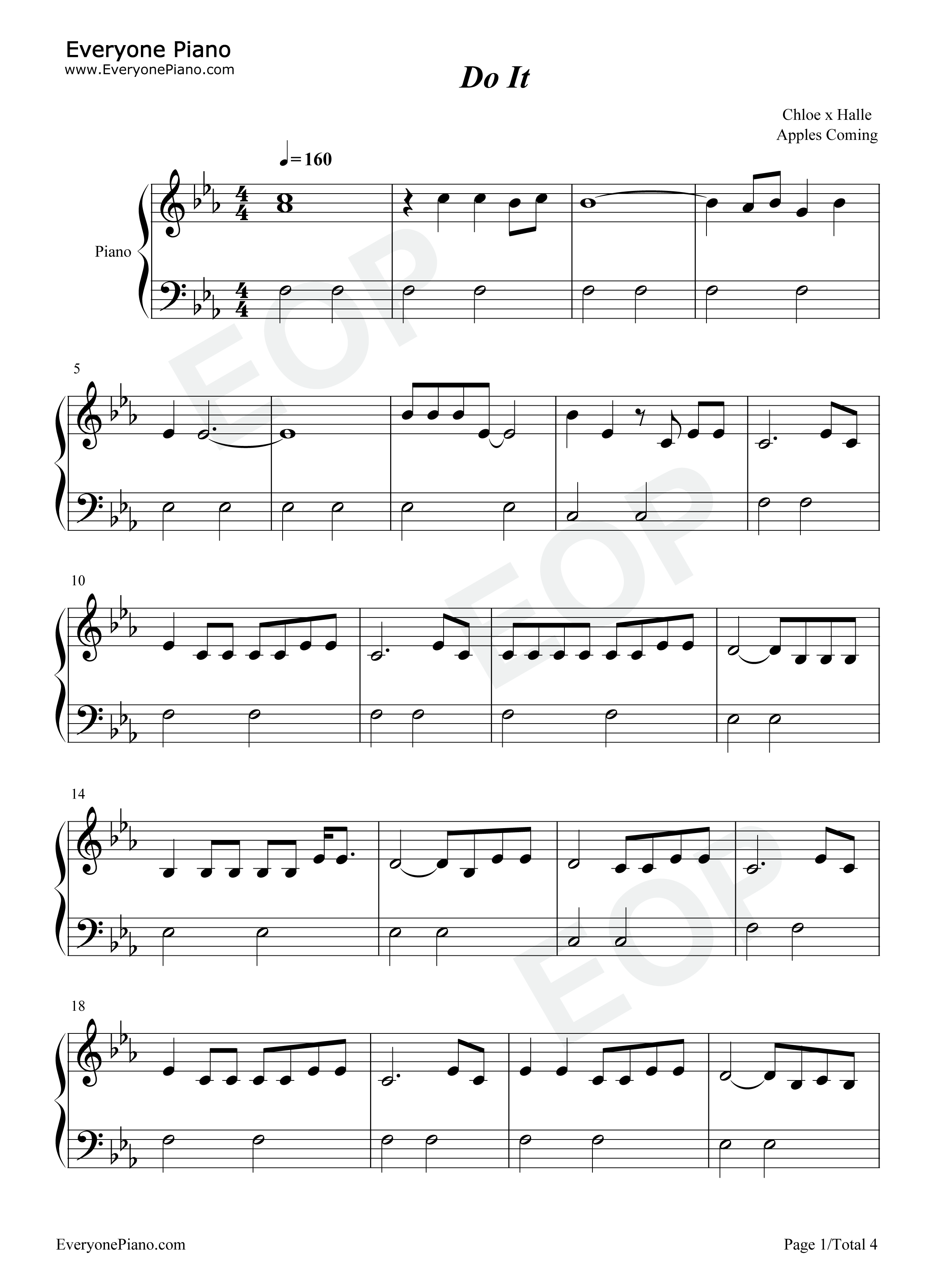 Do_It钢琴谱_Chloe_x_Halle