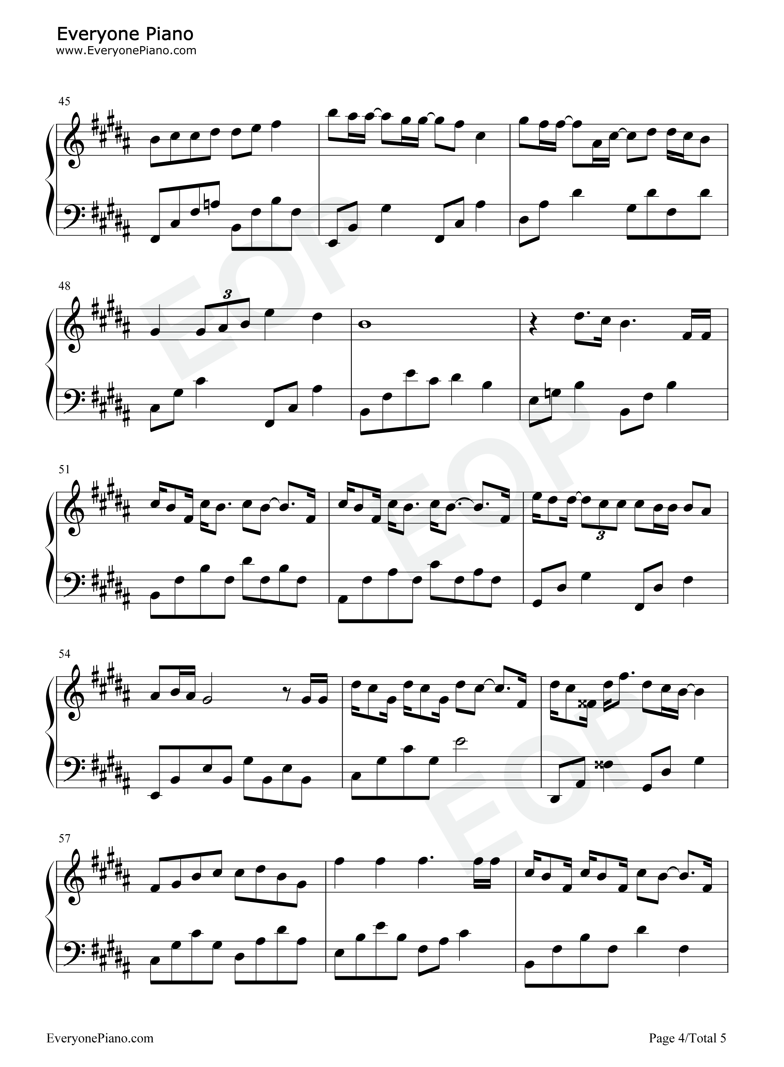 幸存者钢琴谱_林俊杰