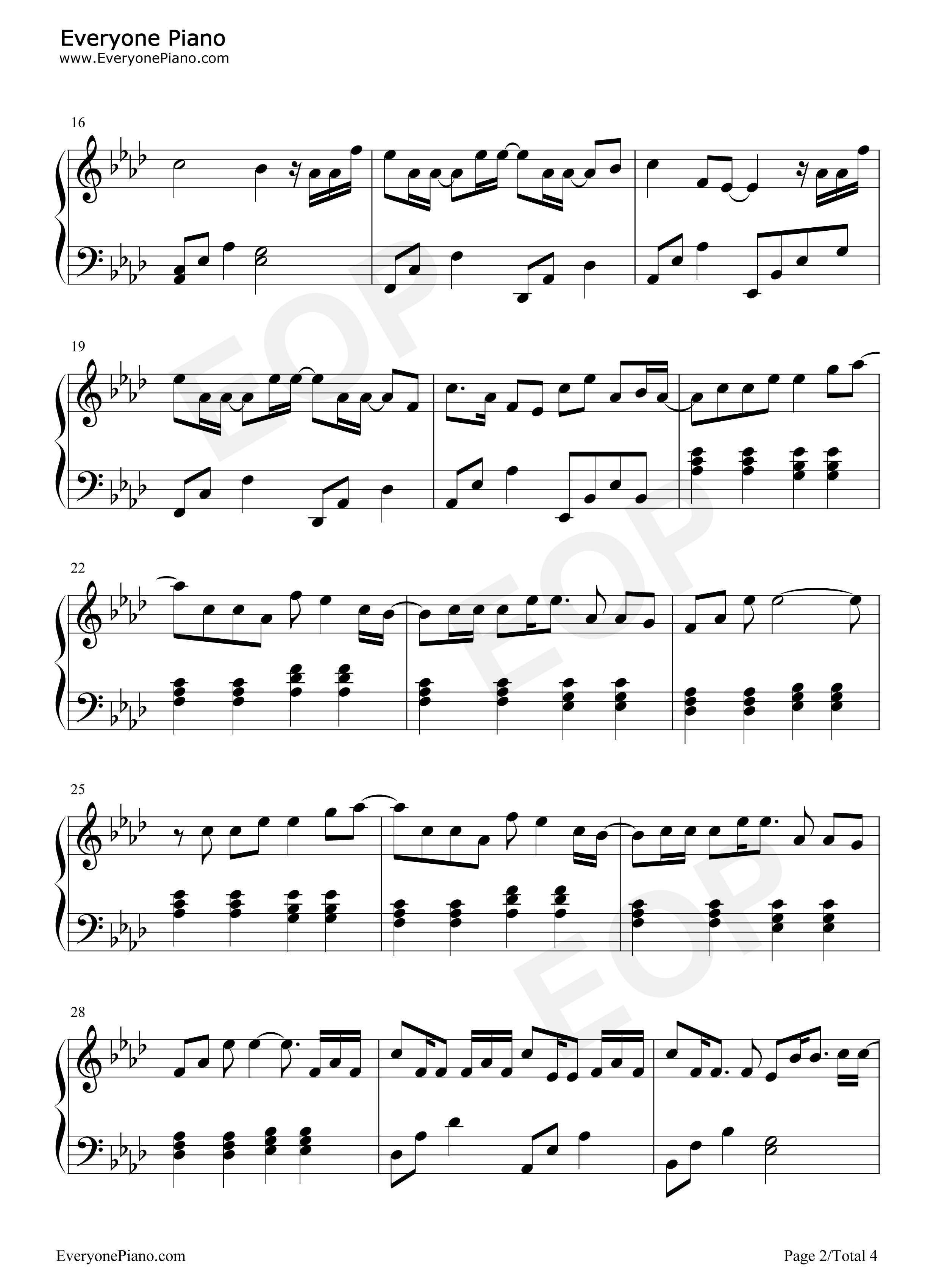 花背后的温柔钢琴谱_官鸿